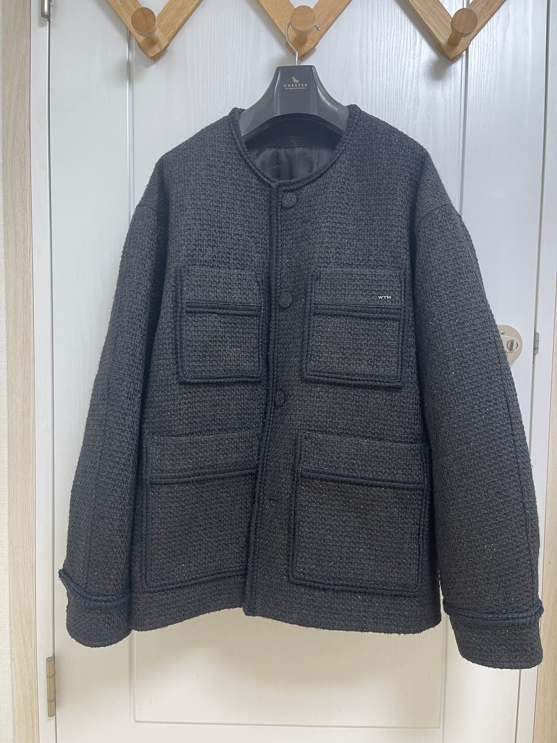 [거의 새것] 우영미 트위드자켓 블랙 50사이즈 상품이미지1