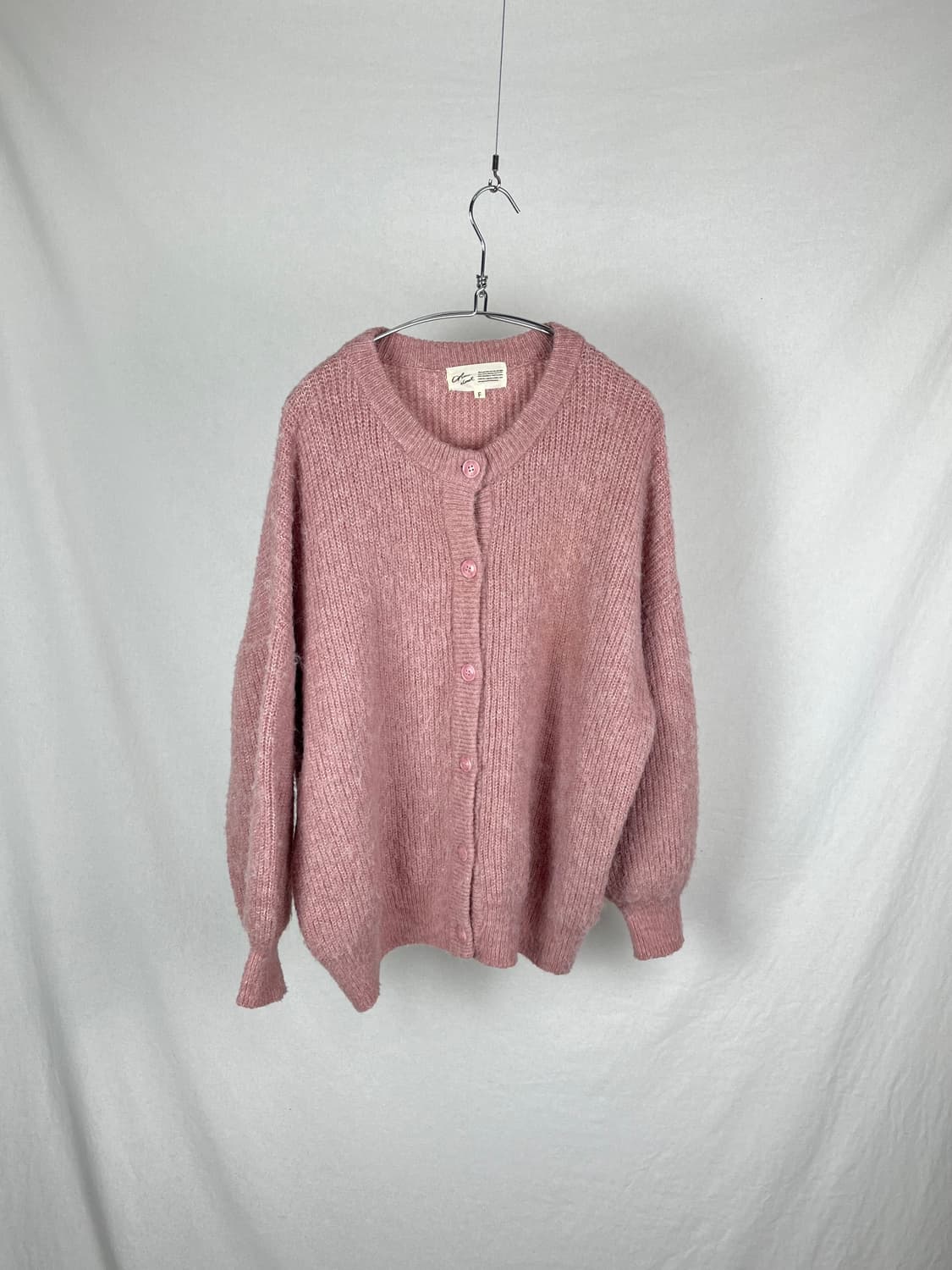 Vintage 핑크컬러 오버사이즈 가디건  상품이미지1