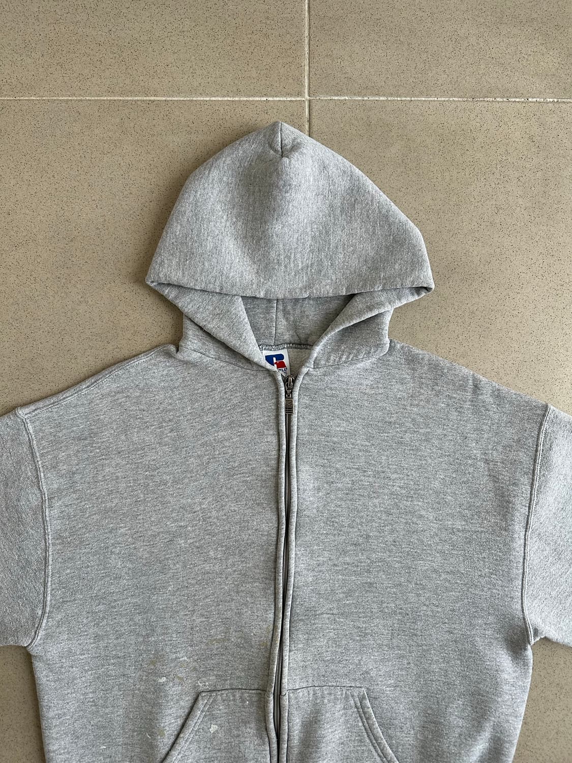90s 빈티지 러셀 후드집업 그레이 L 상품이미지4