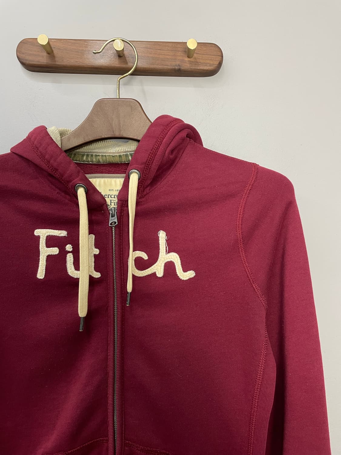 아베크롬비 버건디 후드집업 H1555 상품이미지3