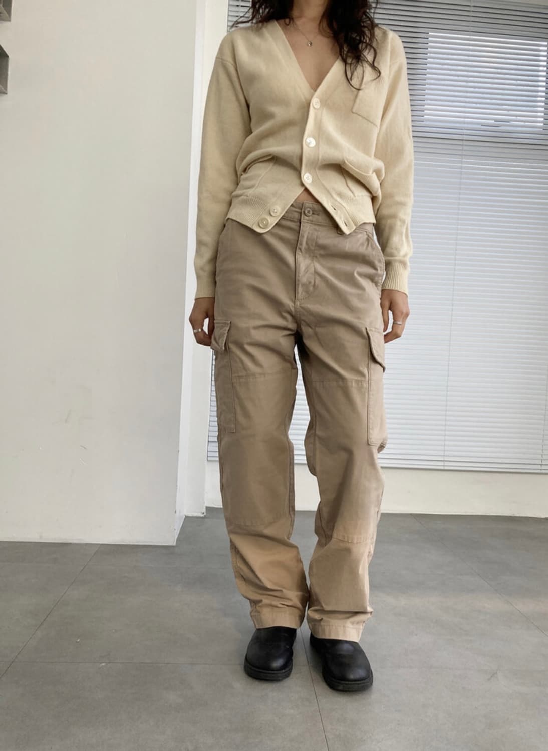 librement 베이지 코튼 카고 팬츠 상품이미지1