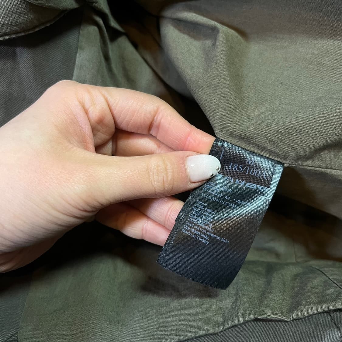 올세인츠 하이넥 카라 코튼 자켓 상품이미지4