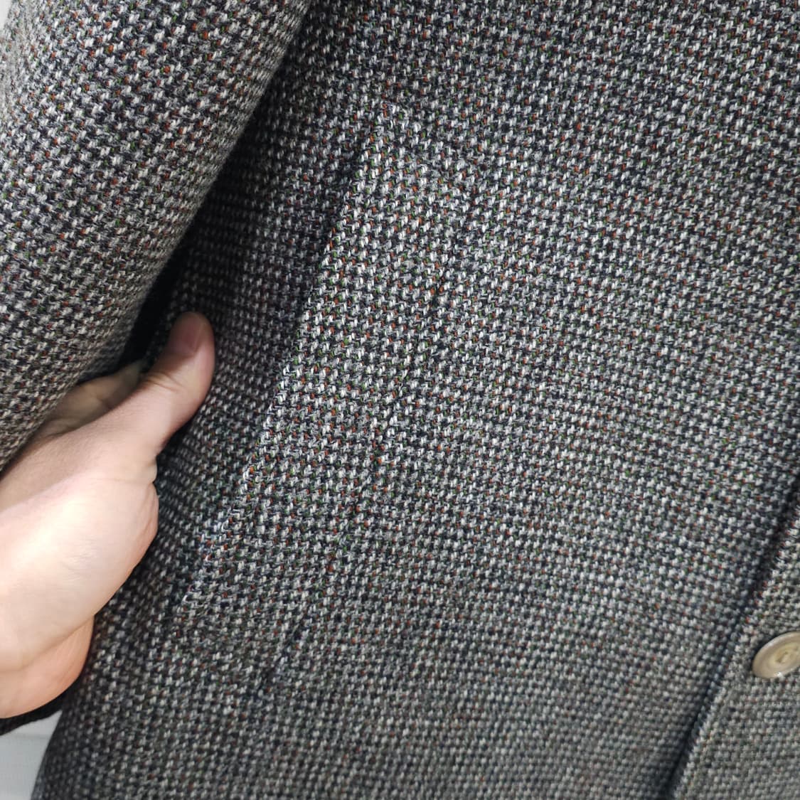 JAPAN 빈티지 나고야 테일러드샵 트위드울 코트- XL정도 상품이미지4