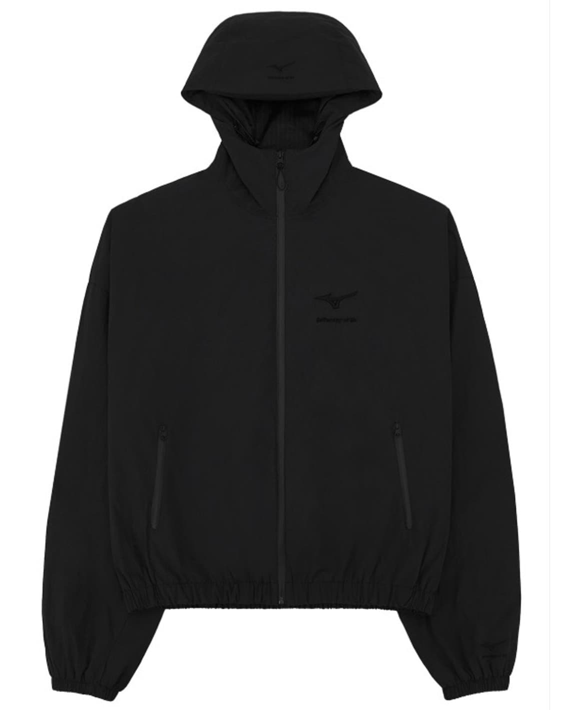 stu x 미즈노 윈드 브레이커 블랙 상품이미지1