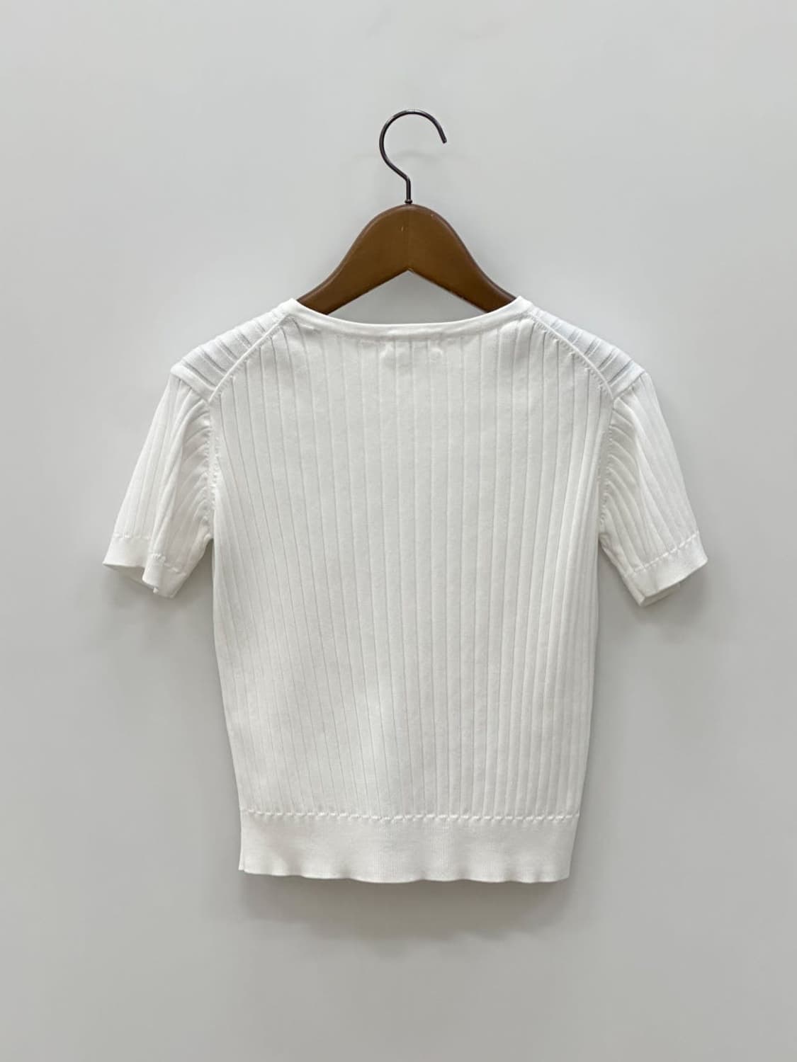 courreges / 꾸레쥬 화이트 코튼 반팔 니트 상품이미지9