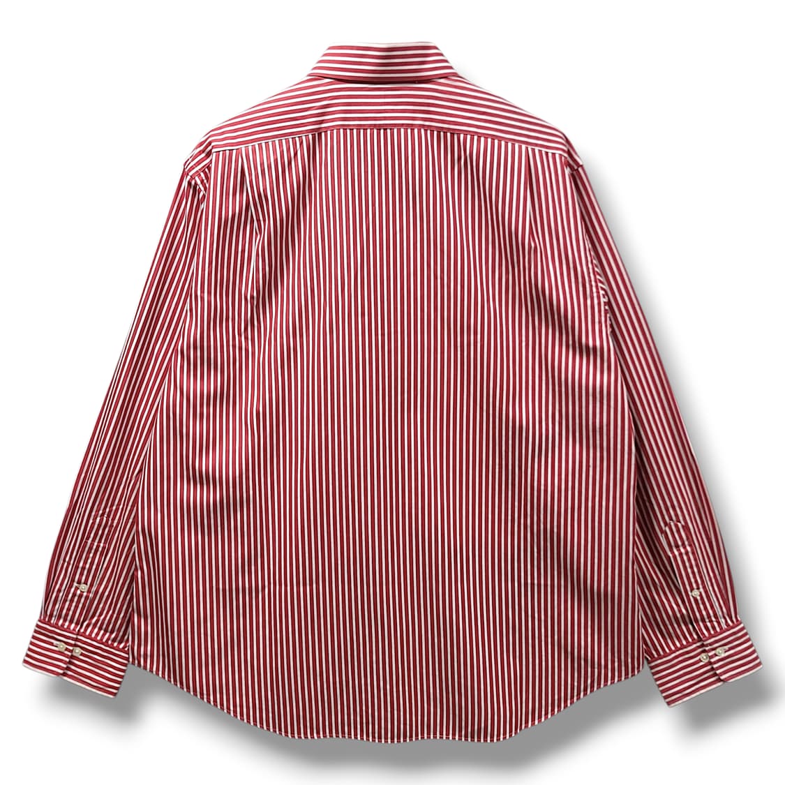 [2XL] 폴로 레드&화이트 스트라이프 리젠트 커스텀 핏 긴팔셔츠 상품이미지2