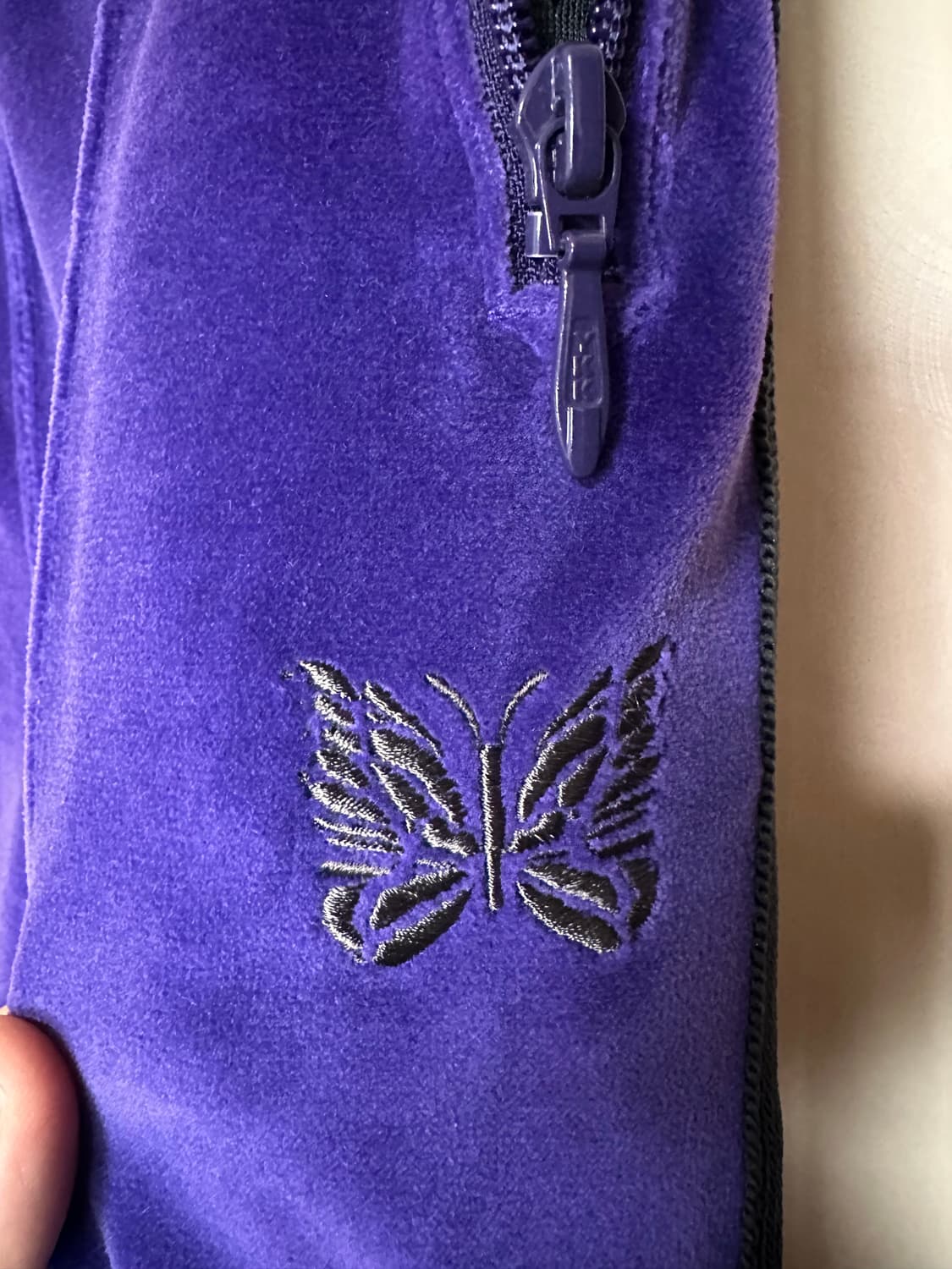 S) 니들스 내로우 트랙 팬츠 C/PE 벨루어 퍼플 상품이미지5