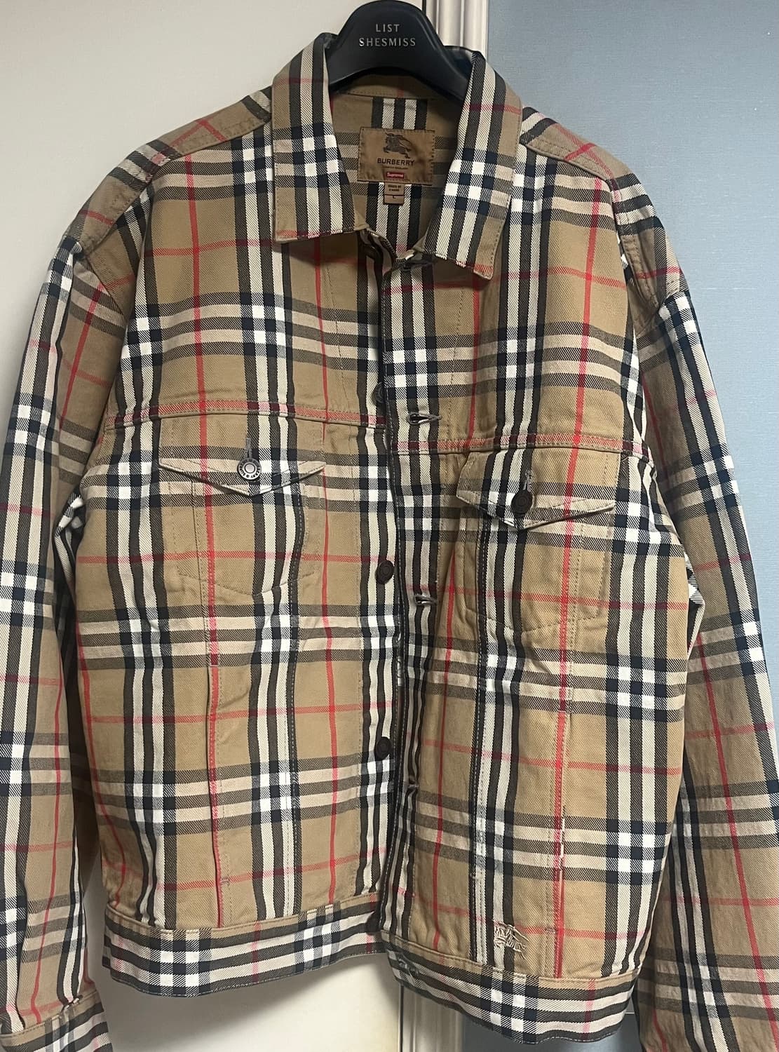 버버리 X 슈프림 데님 트러커 자켓 베이지 L 사이즈 상품이미지2