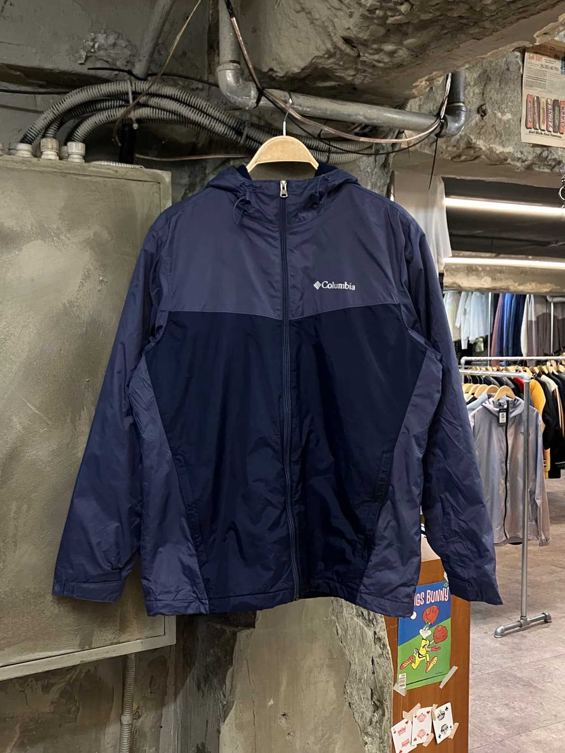 컬럼비아 기모 바람막이 네이비 M  #csz2709 상품이미지1