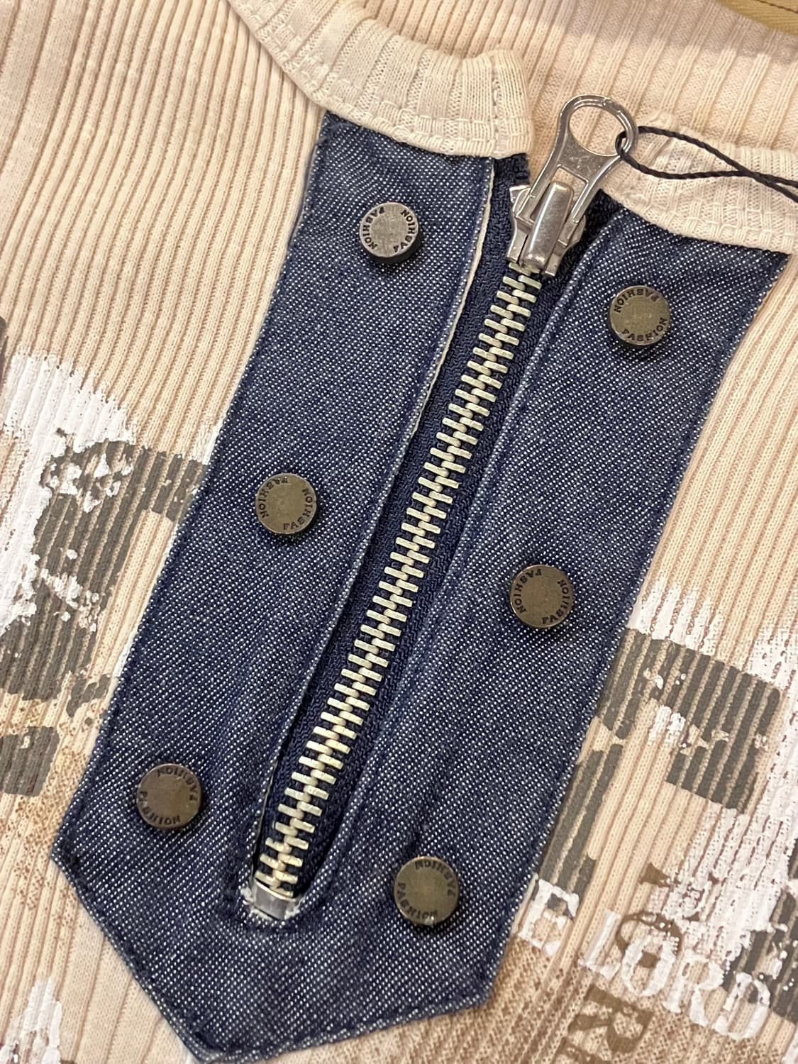 빈티지 펑크 y2k 슬리브 베이지 #csz3784 상품이미지5