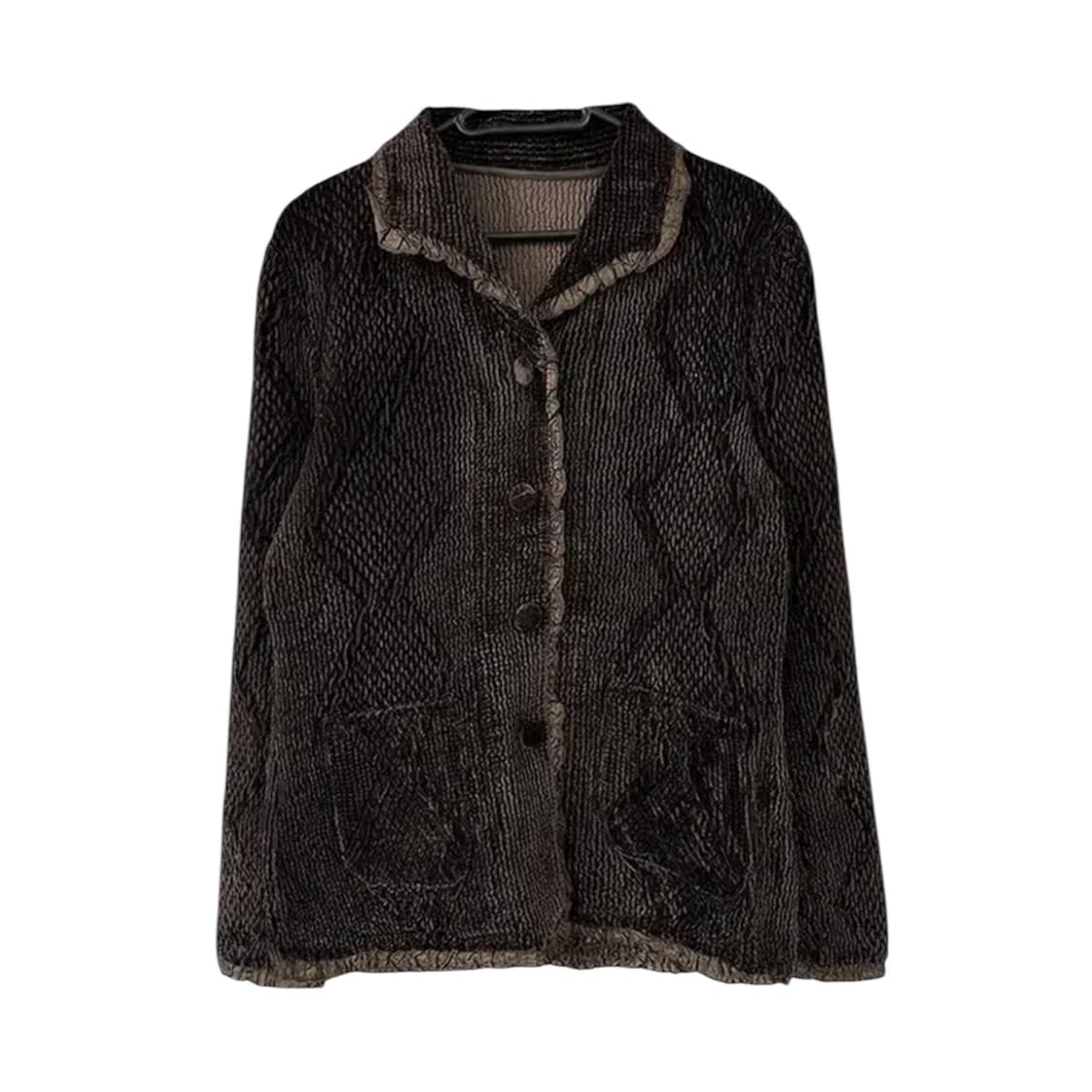 Brown Patterned Cardigan Jacket 상품이미지1