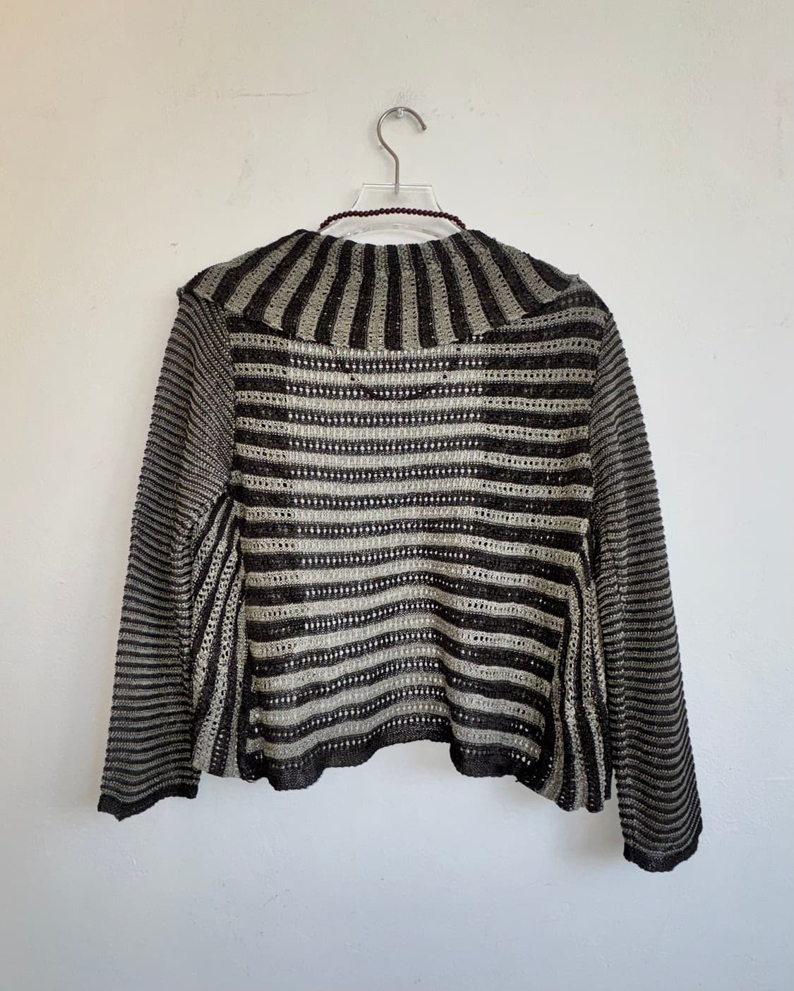 그린&카키 스트라이프 볼레로 가디건 상품이미지4