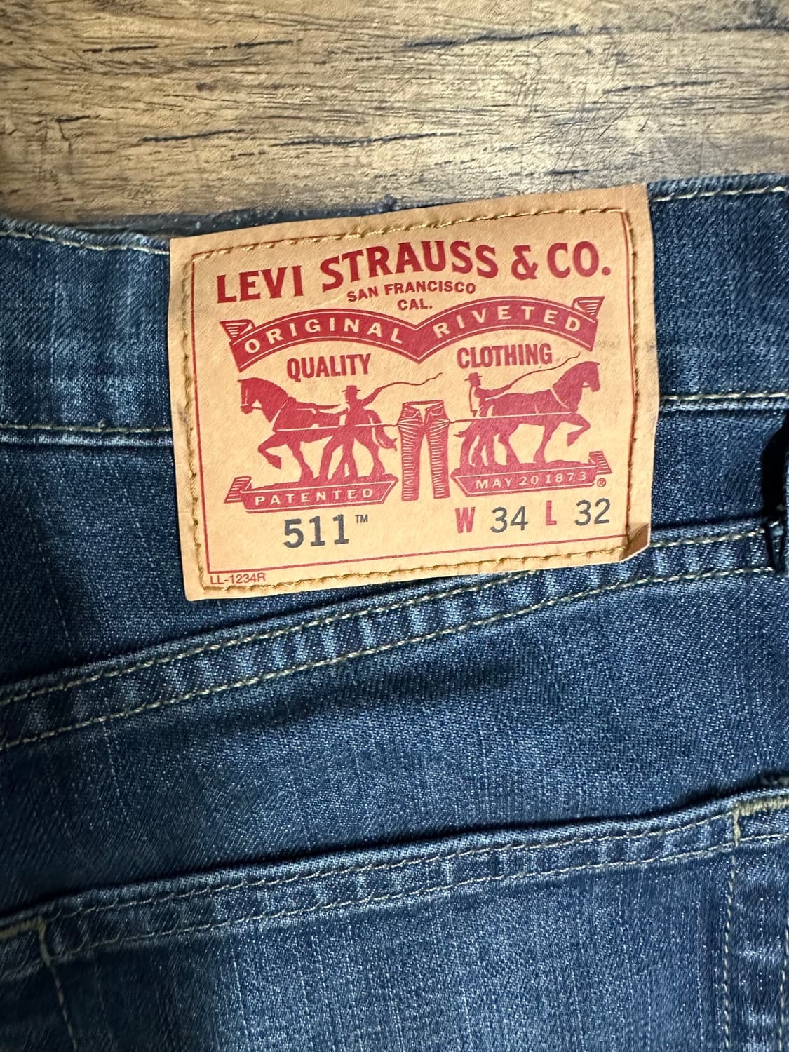 리바이스 Levis 511 진청 슬림 스트레이트 데님팬츠 실측33 상품이미지3