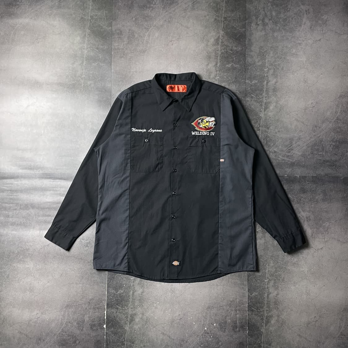 DICKIES 디키즈 빈티지 블랙 그레이패널 워크 셔츠 A00862 상품이미지1
