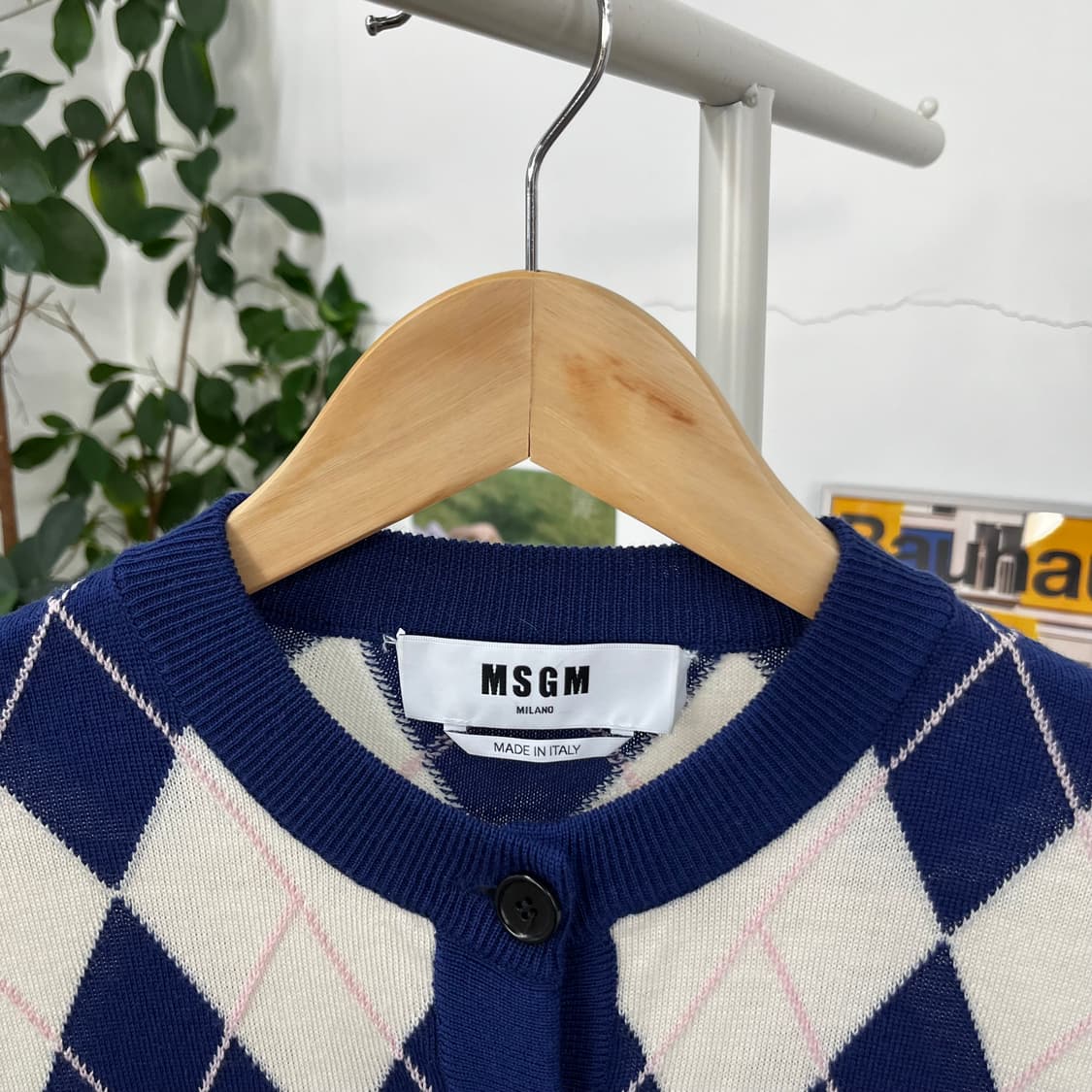 msgm 아가일 가디건 XS 상품이미지3