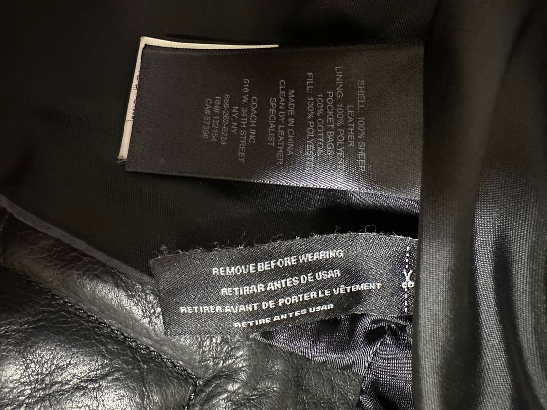 코치 가죽자켓 양가죽 상품이미지6