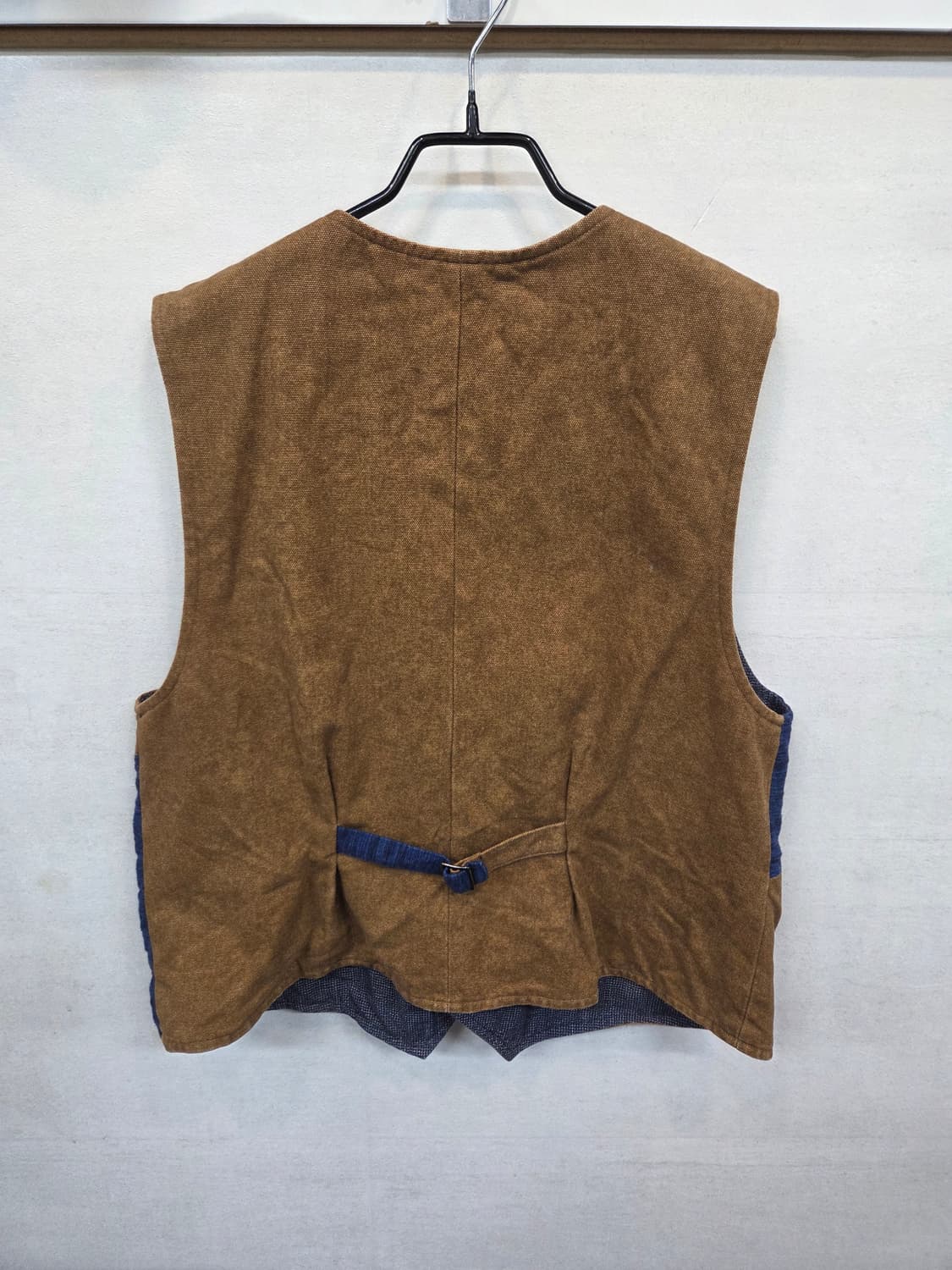 일본빈티지 캔버스 배색 코튼 조끼 대략 95 상품이미지2