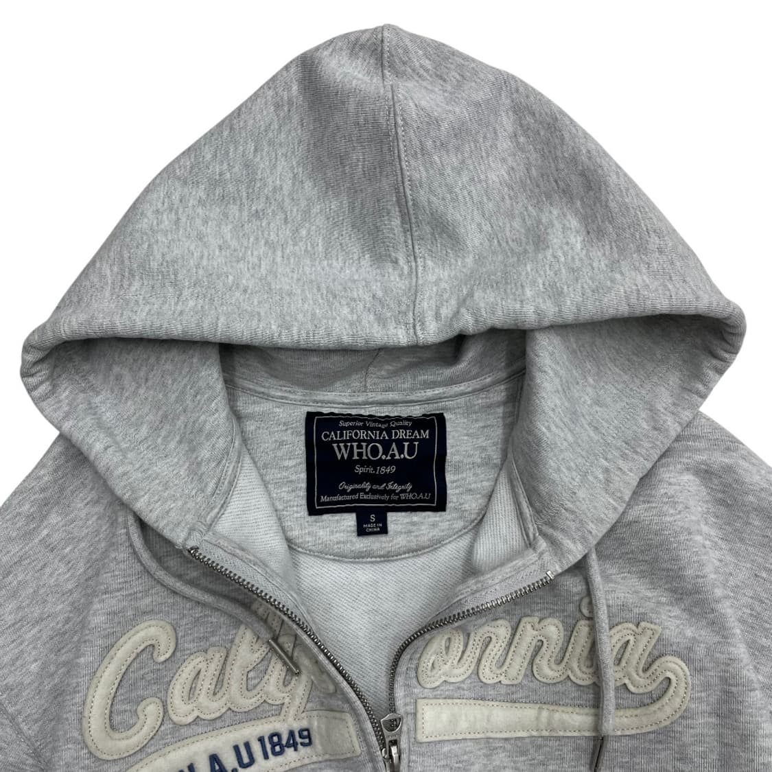 후아유 캘리포니아 백멜란지 크롭 후드집업 S 상품이미지6