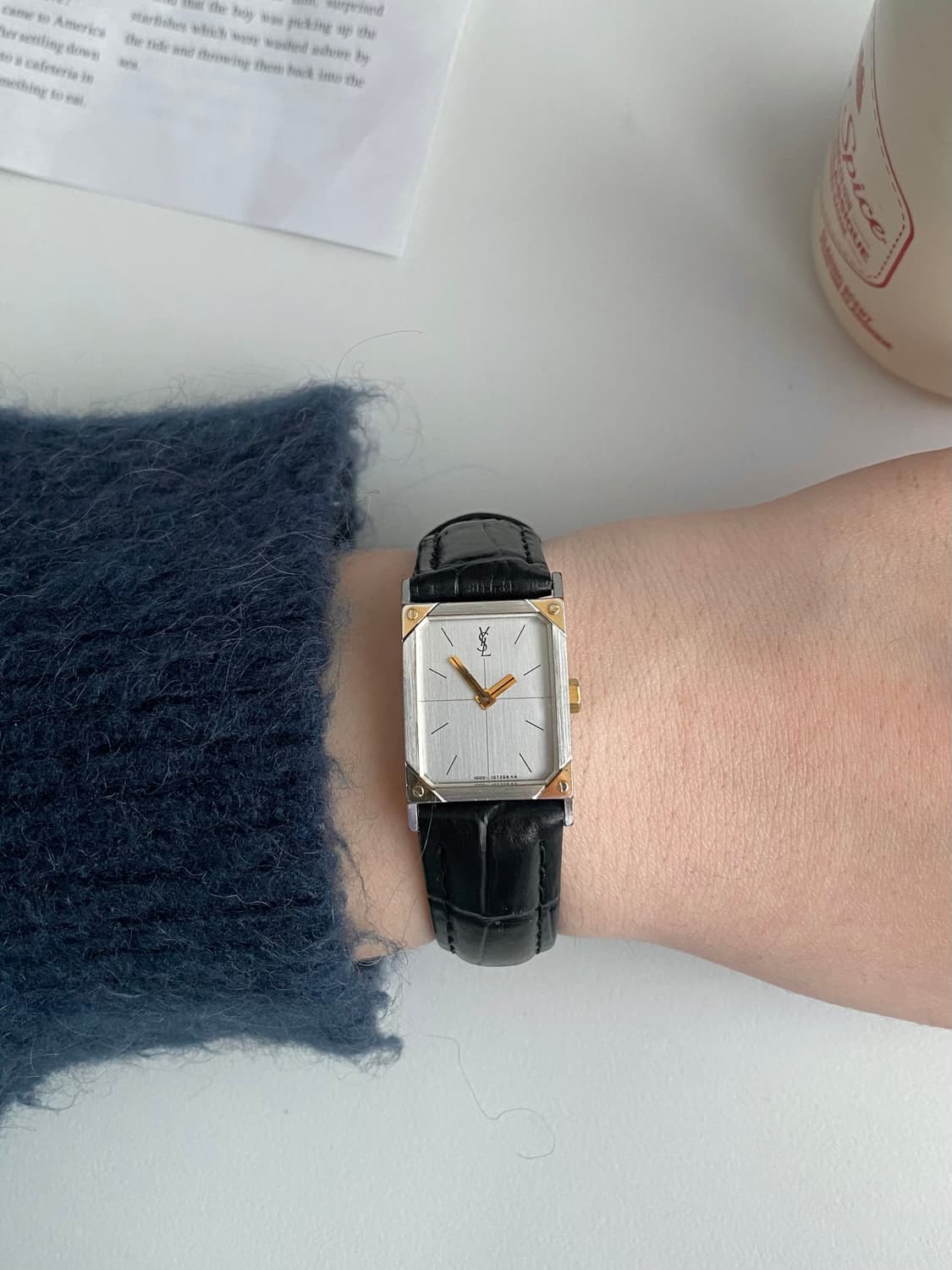 Yves Saint Laurent 입생로랑 YSL 스퀘어 쿼츠 레이디스 상품이미지8
