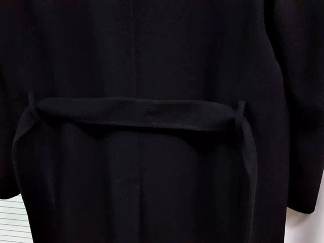 Tngt 남성 세미오버핏 캐시미어 핸드메이드 로브 코트 블랙 상품이미지5