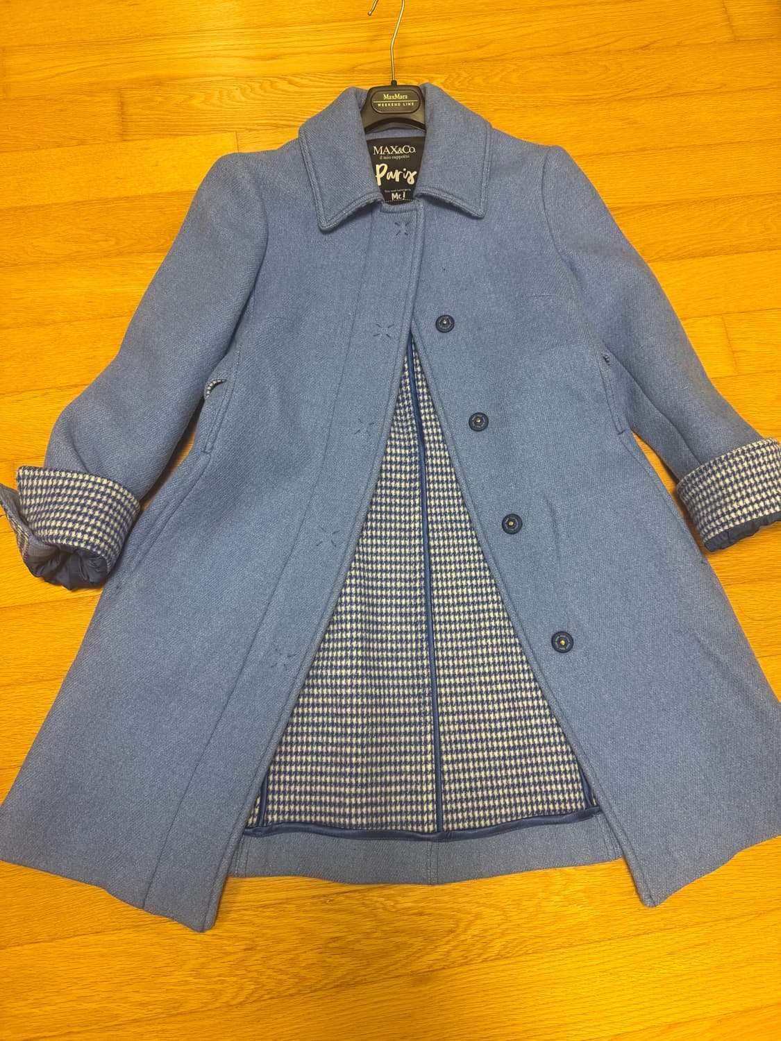 막스마라 막스앤코 파리 하늘색 코트 상품이미지2