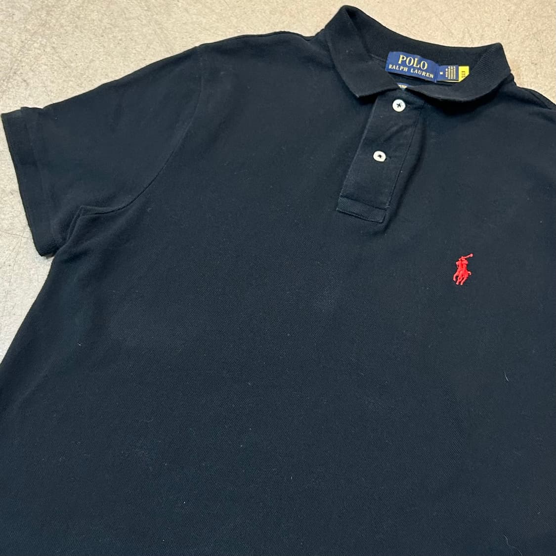 🫶🏻 폴로랄프로렌 Custom Slim Fit Black 카라 반팔티 상품이미지2