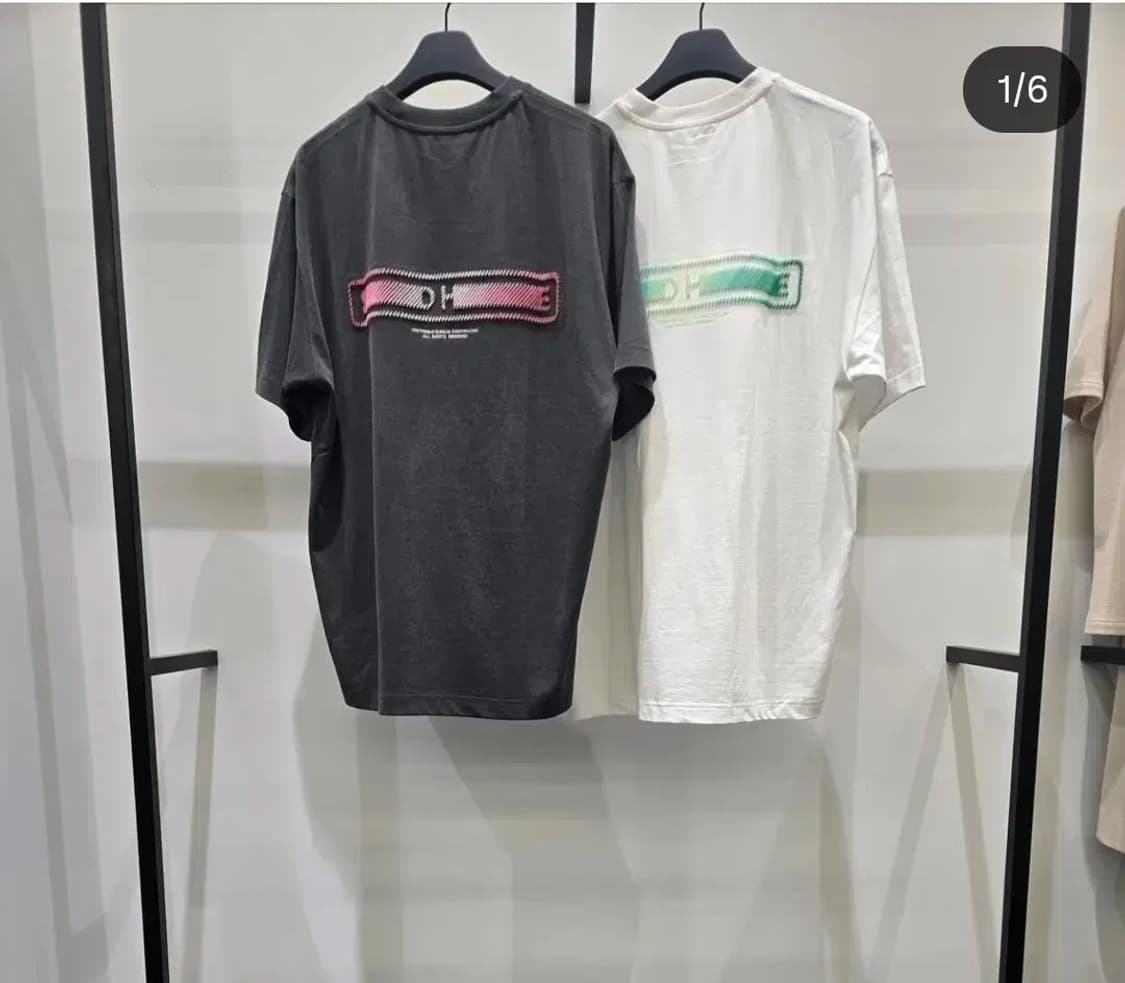 솔리드옴므 백로고 반팔티 새상품 (그레이 50) 상품이미지1