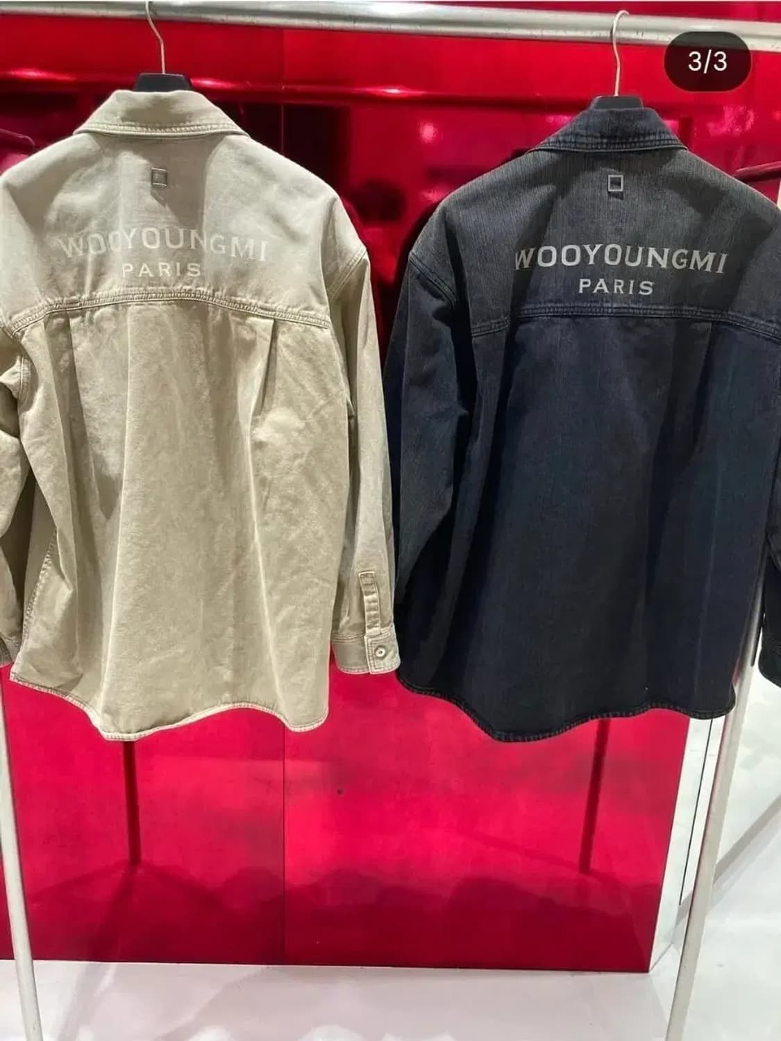 우영미 26ss 워싱데님 백로고 셔츠 상품이미지1