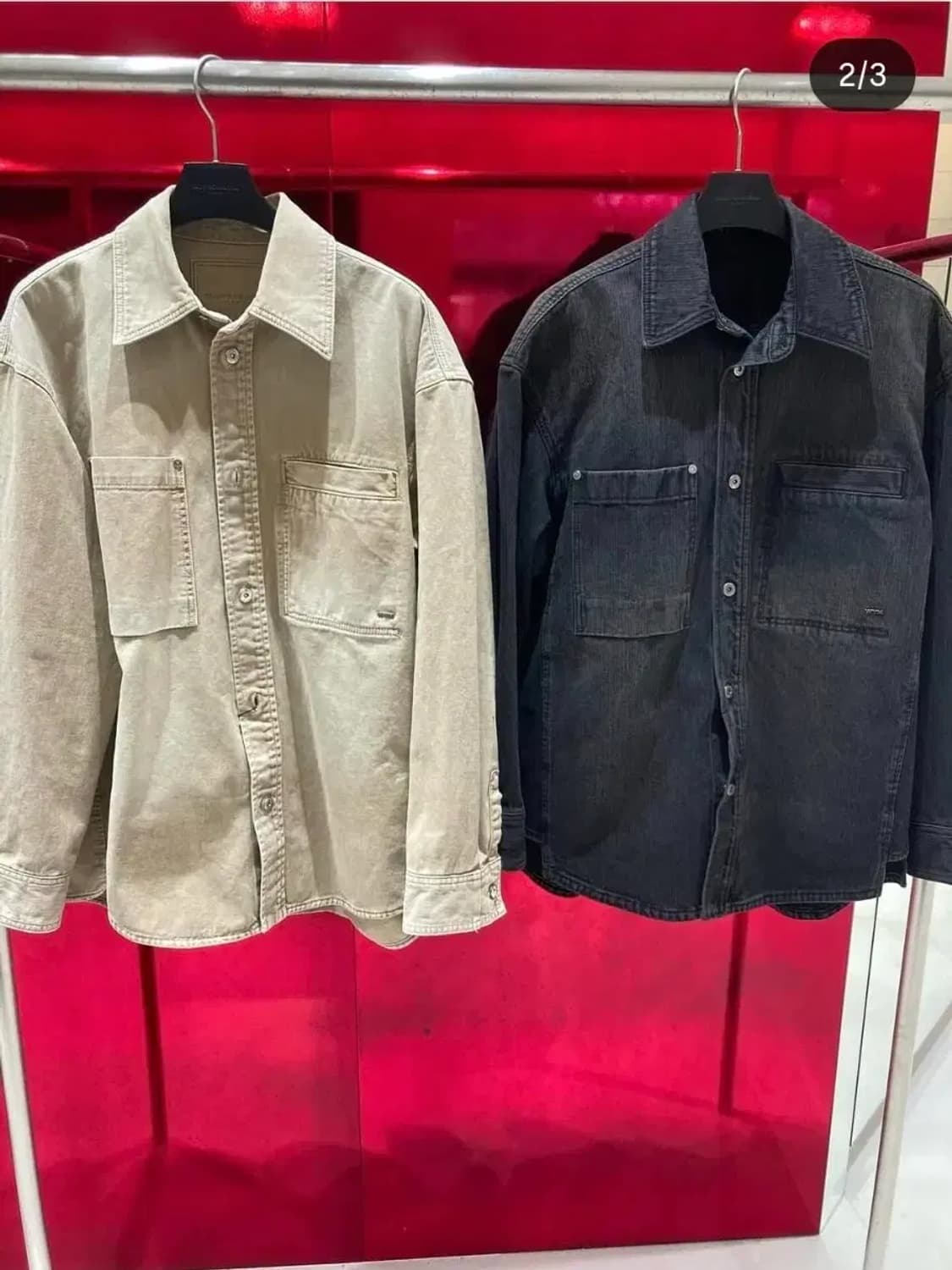 우영미 26ss 워싱데님 백로고 셔츠 상품이미지2