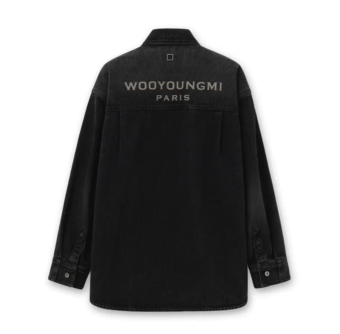 우영미 26ss 워싱데님 백로고 셔츠 상품이미지3