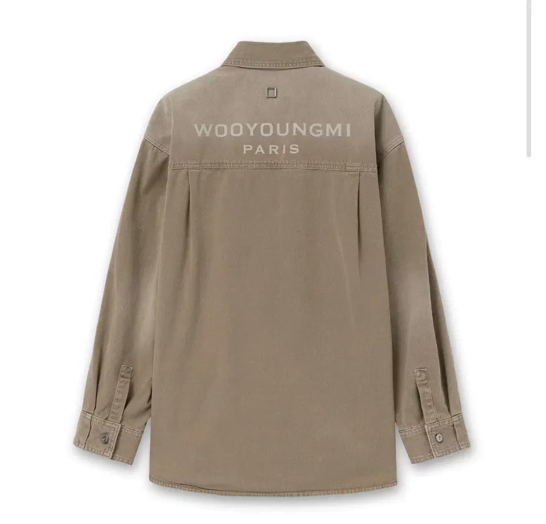 우영미 26ss 워싱데님 백로고 셔츠 상품이미지6