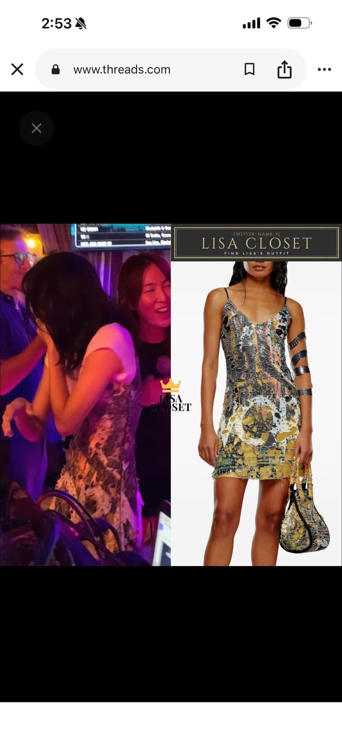 새상품) 디젤 D-Jena-Dev 옐로우 블랙 슬립 드레스 Diesel 상품이미지3