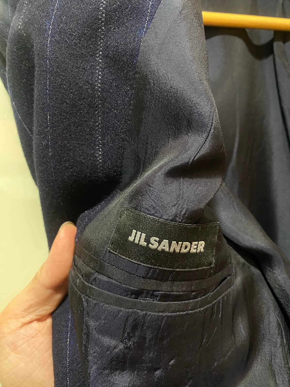 질샌더 3버튼 스트라이프 블레이저 48R 상품이미지3