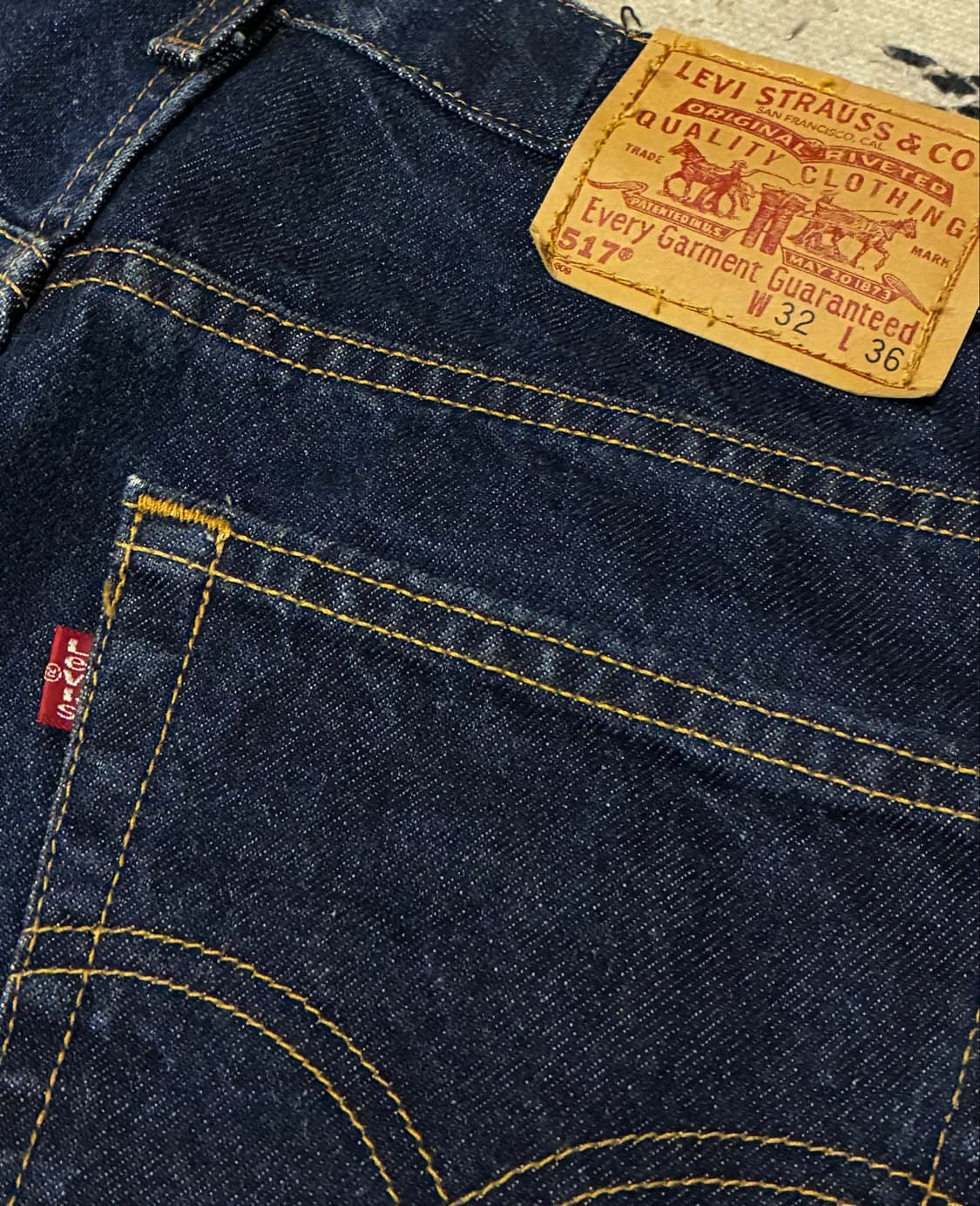 (32~33)00s USA Levis 빈티지 리바이스 517 진청 데님 상품이미지8