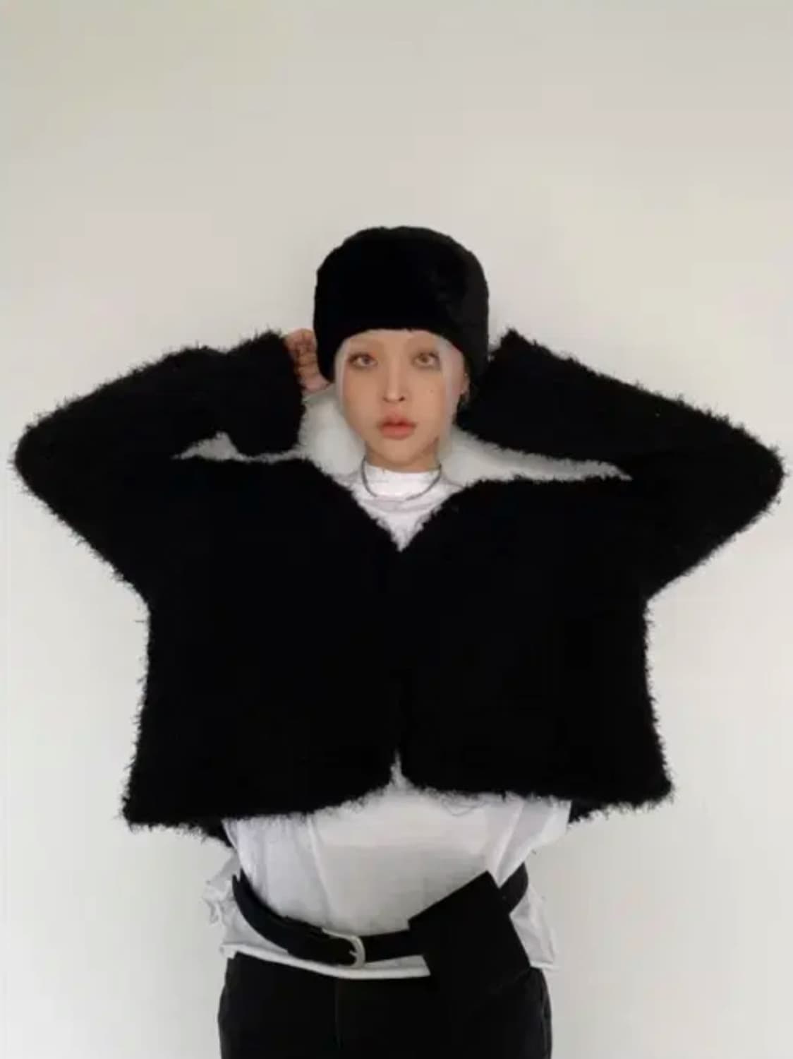 오도어 부클 퍼 가디건 상품이미지1