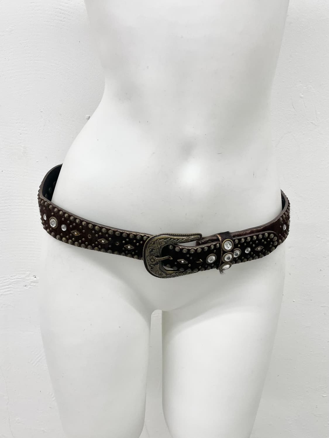 웨스턴 송치 스터드 펀칭 버클 벨트 상품이미지2