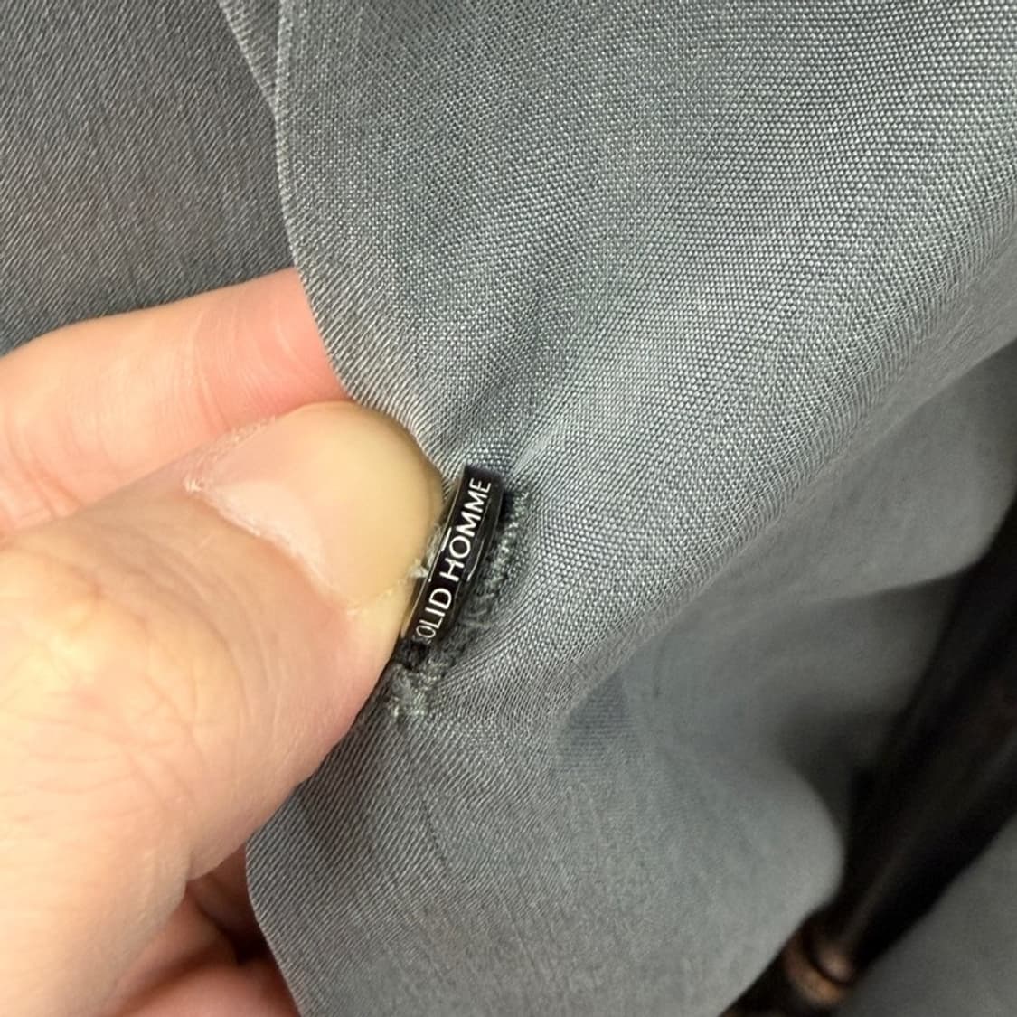 WOOYOUNGMI(솔리드옴므) 그레이블루 반팔 셔츠 46 상품이미지4