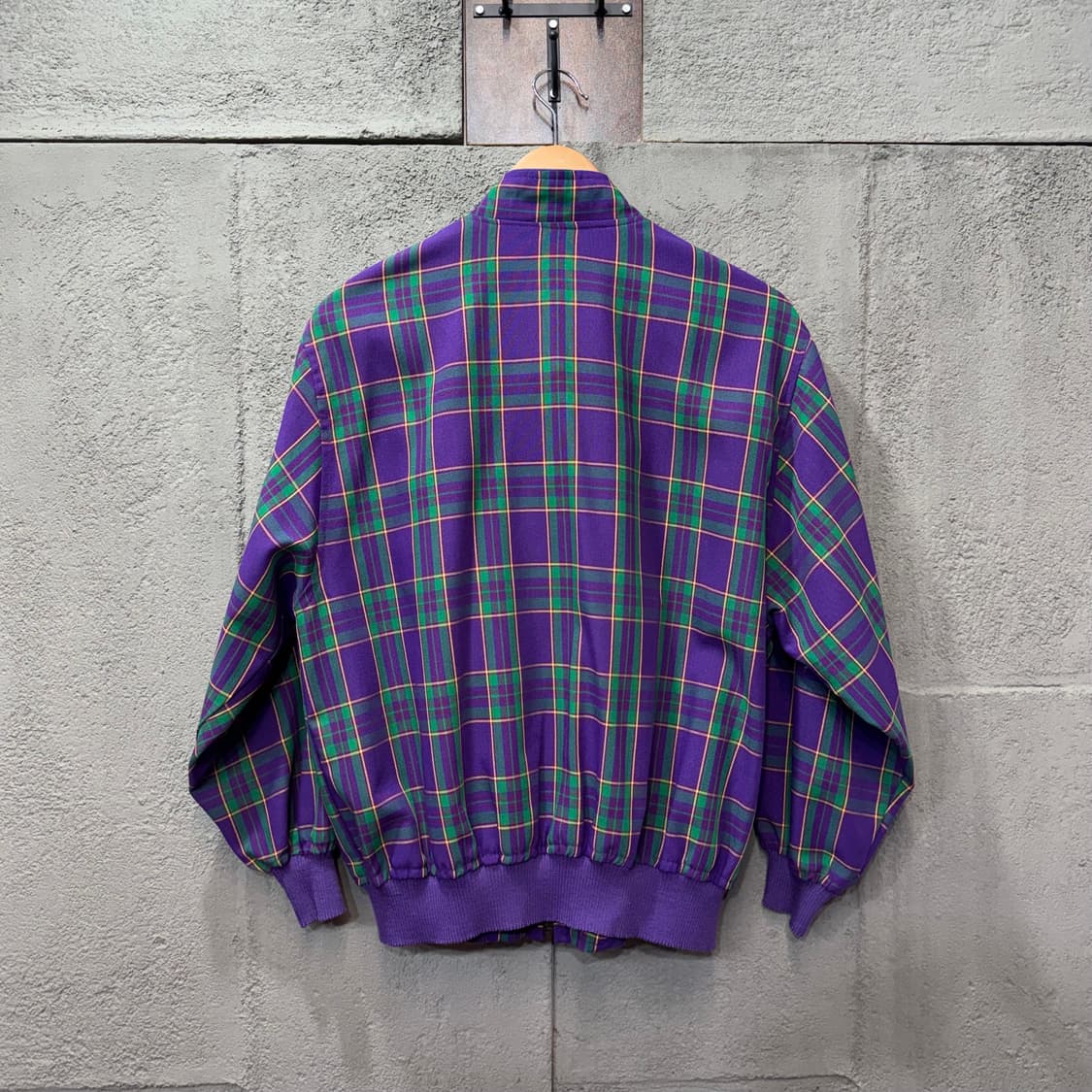 빈티지 퍼플 체크 블루종 자켓 (M)   상품이미지3