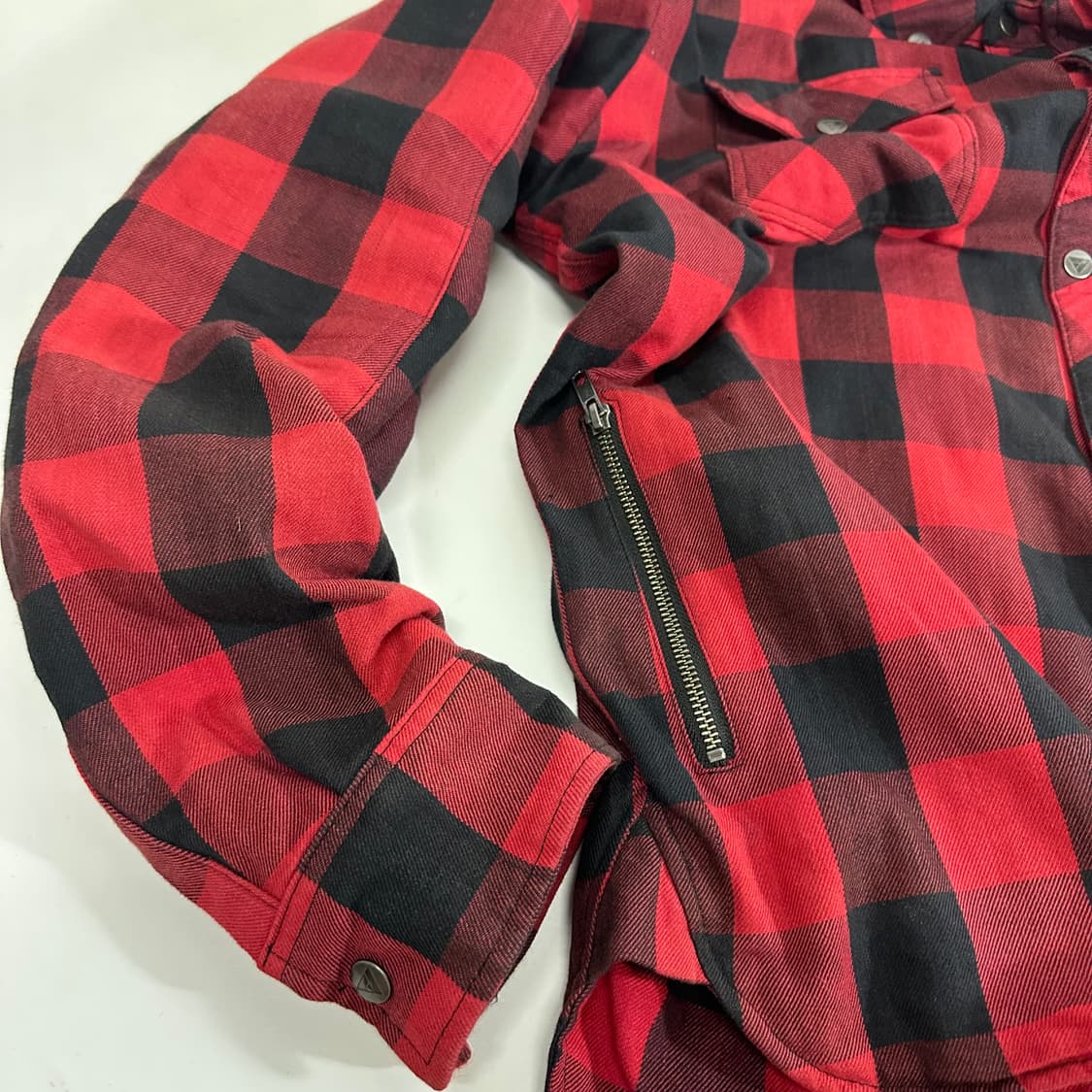 L MOOEKA 바둑판체크 팔꿈치패드 바이크자켓 상품이미지2