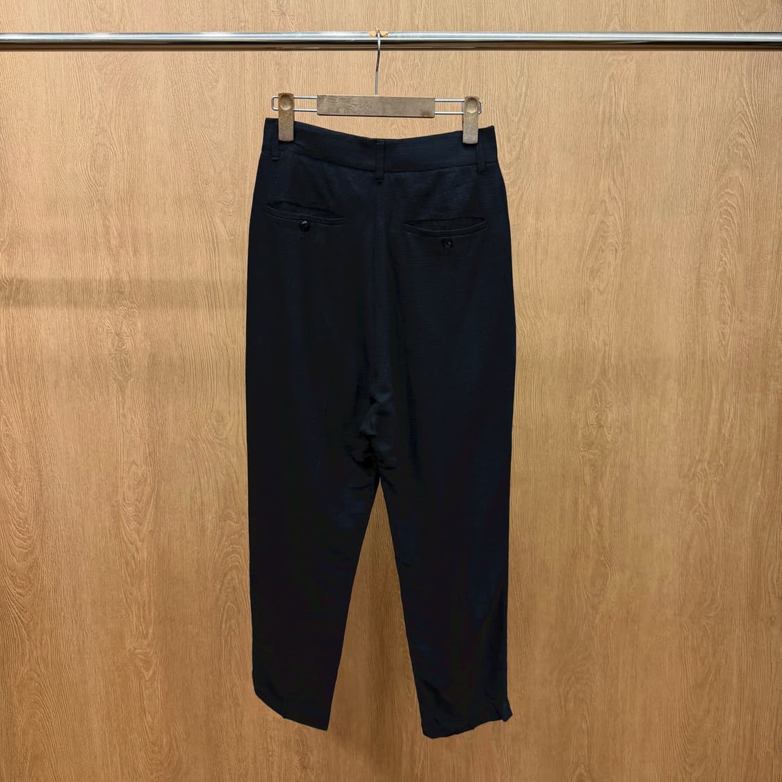 릭 오웬스 클래식 테일러드 팬츠 사이드 웰트 포켓 벨트 루프 디테일 블랙 상품이미지3