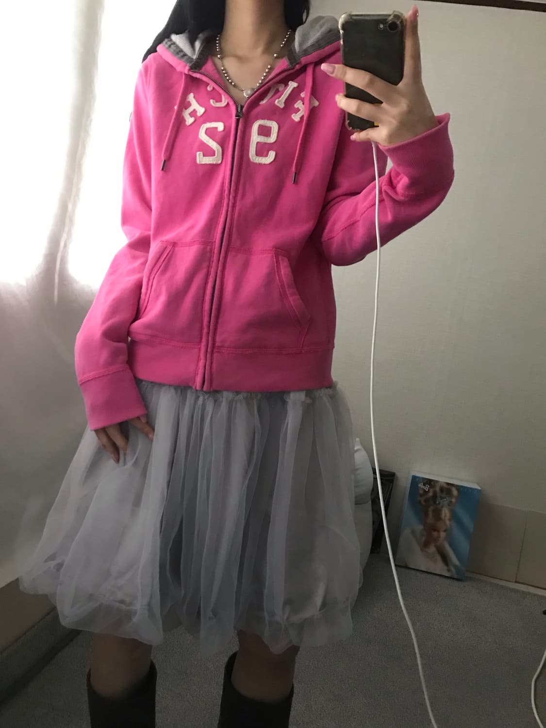 아베크롬비 핑크 후드집업 상품이미지6