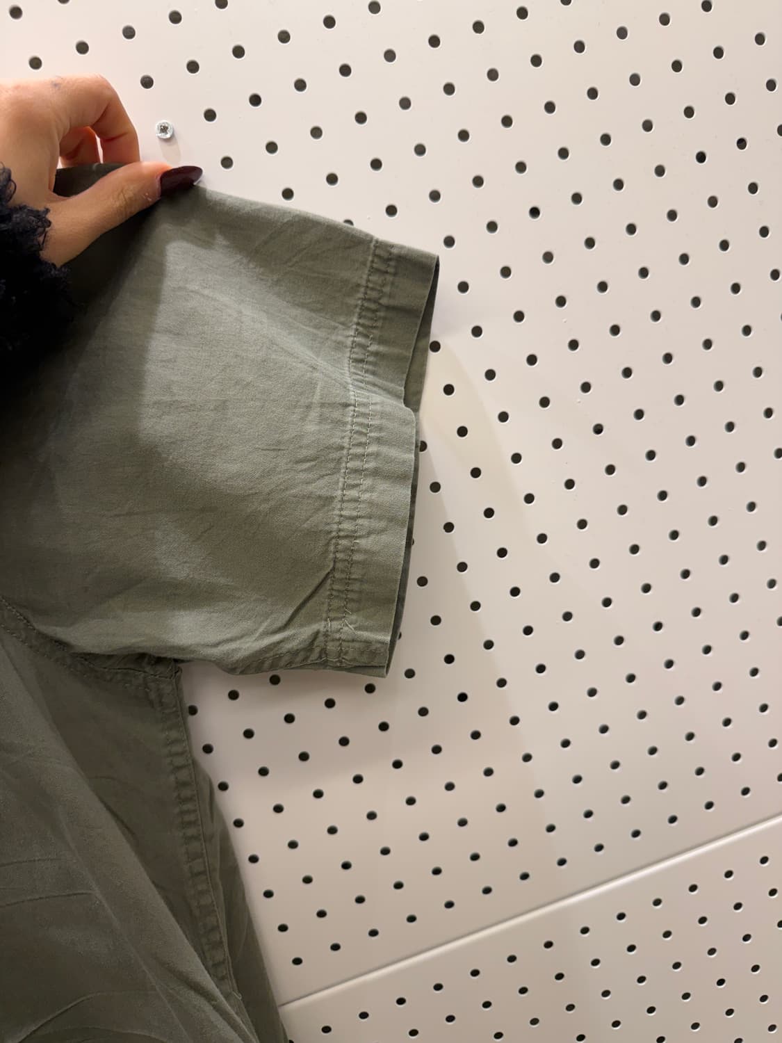 칼하트 원포켓 버튼다운 반팔 셔츠 카키 U1407 상품이미지4