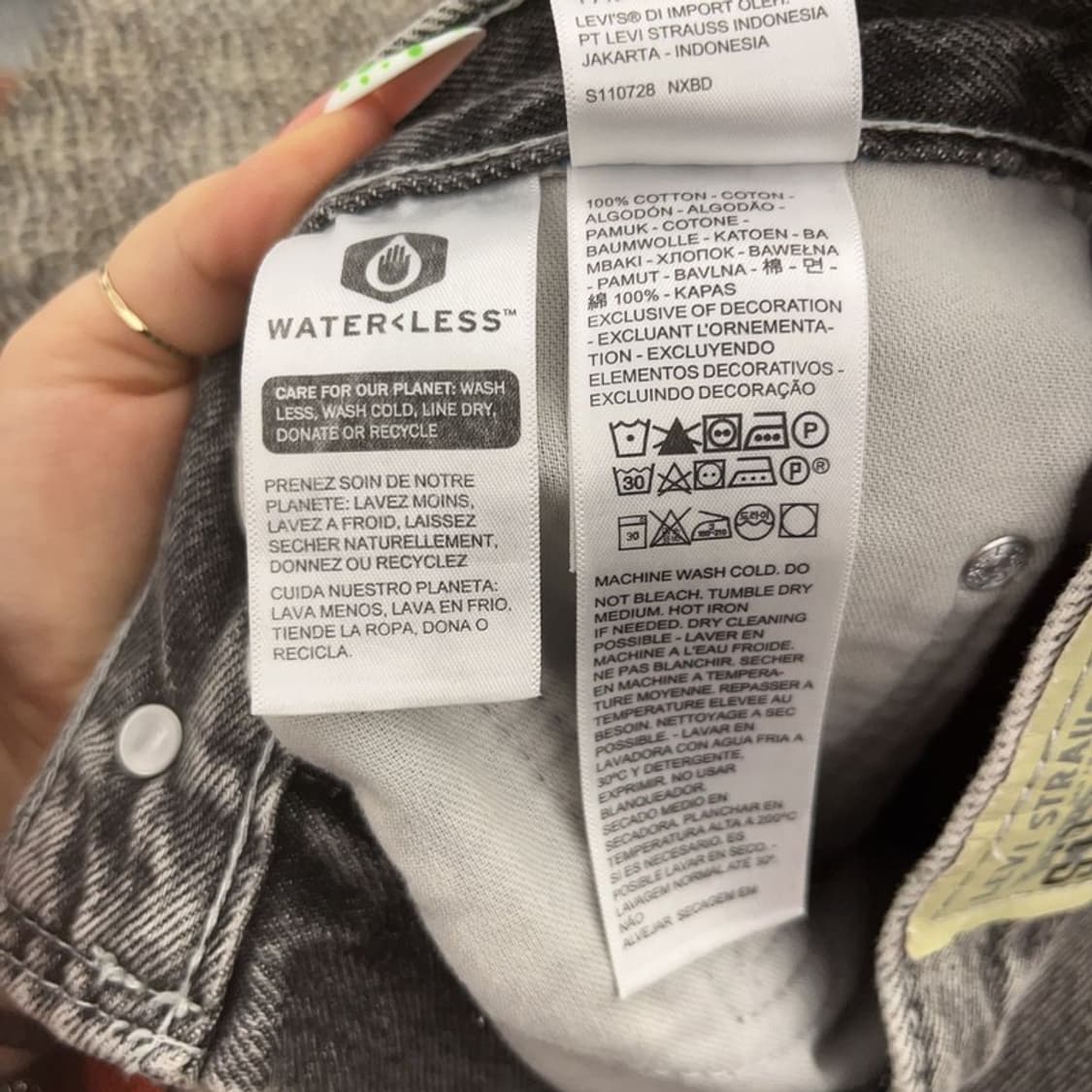 리바이스 실버탭 디스트로이드 흑청 데님팬츠 28인치 C08876 상품이미지7