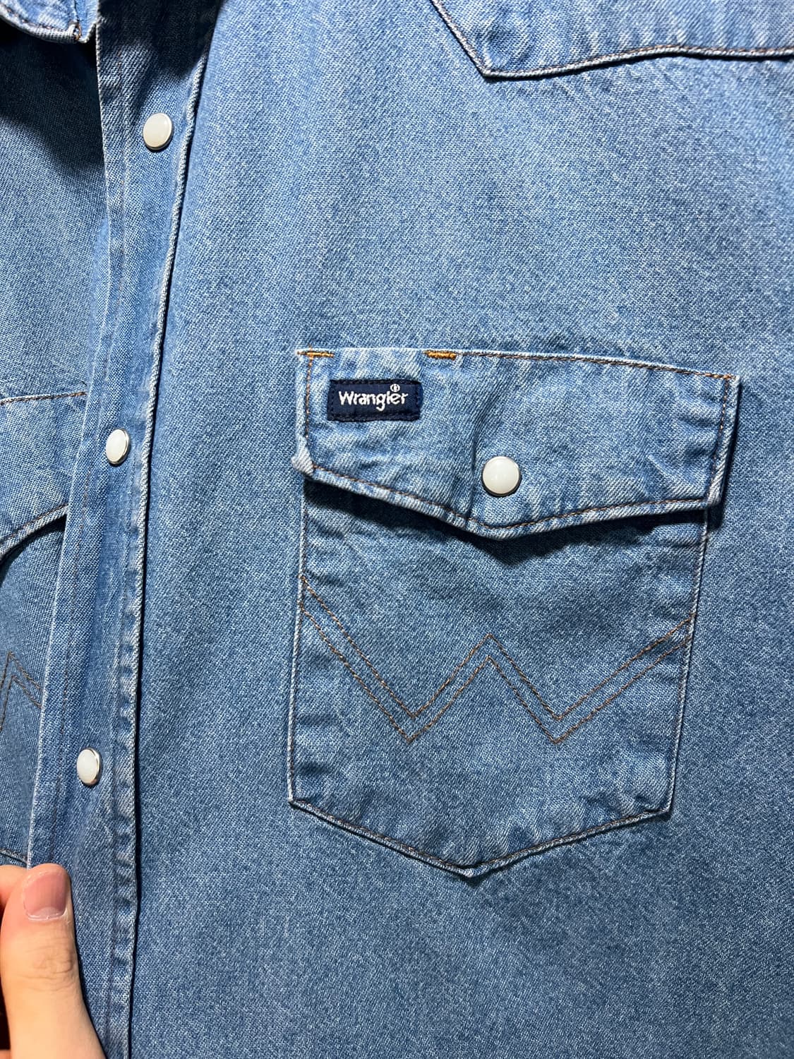 [XL]랭글러 USA 버튼다운 웨스턴 데님 셔츠 상품이미지3