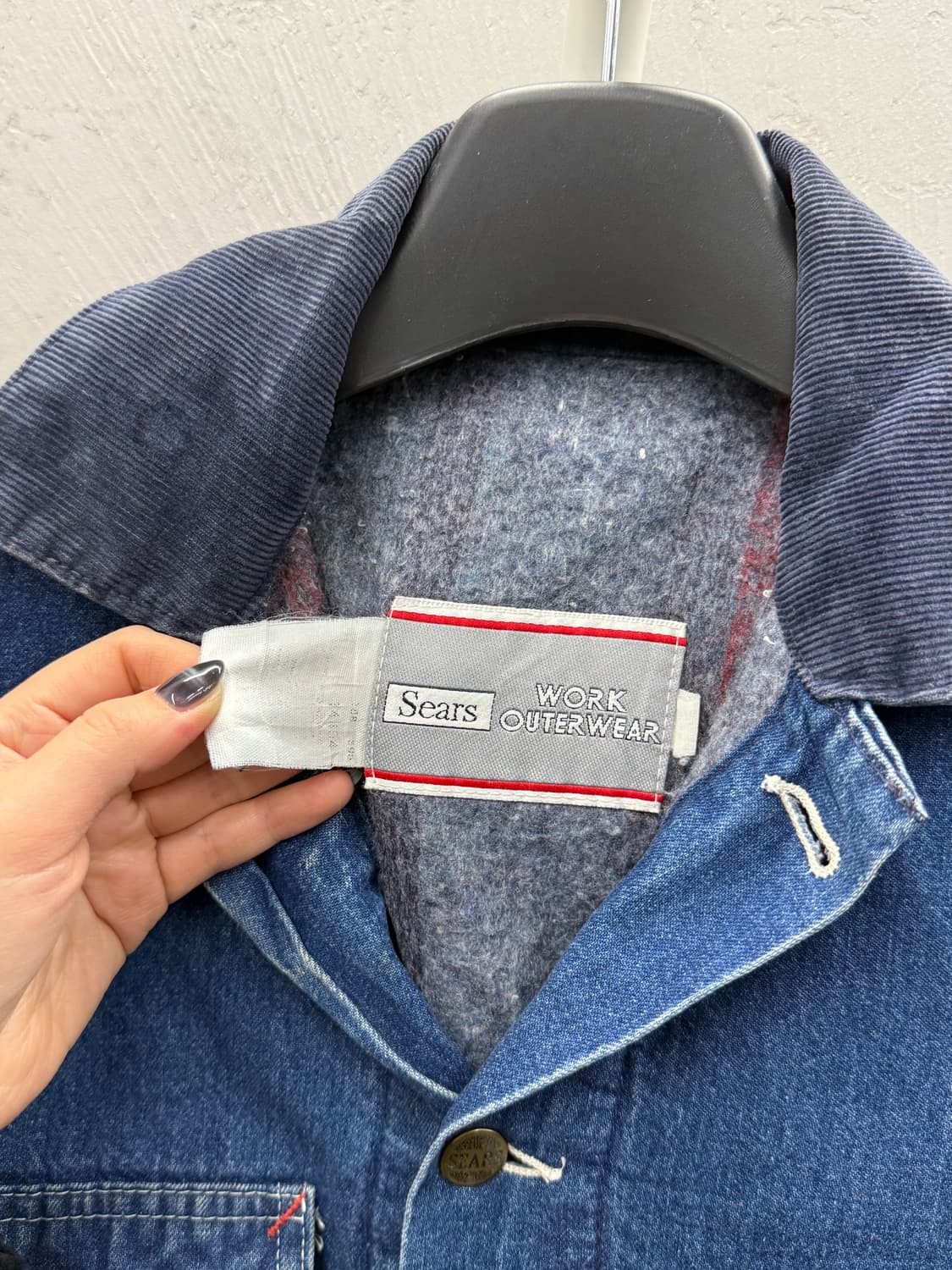 60’s Vintage Sears 데님 워크 웨어 자켓 상품이미지3