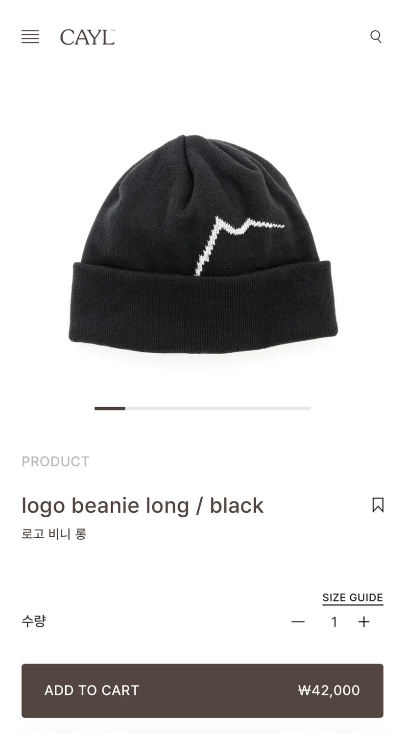 cayl 케일 롱 비니 블랙 상품이미지2