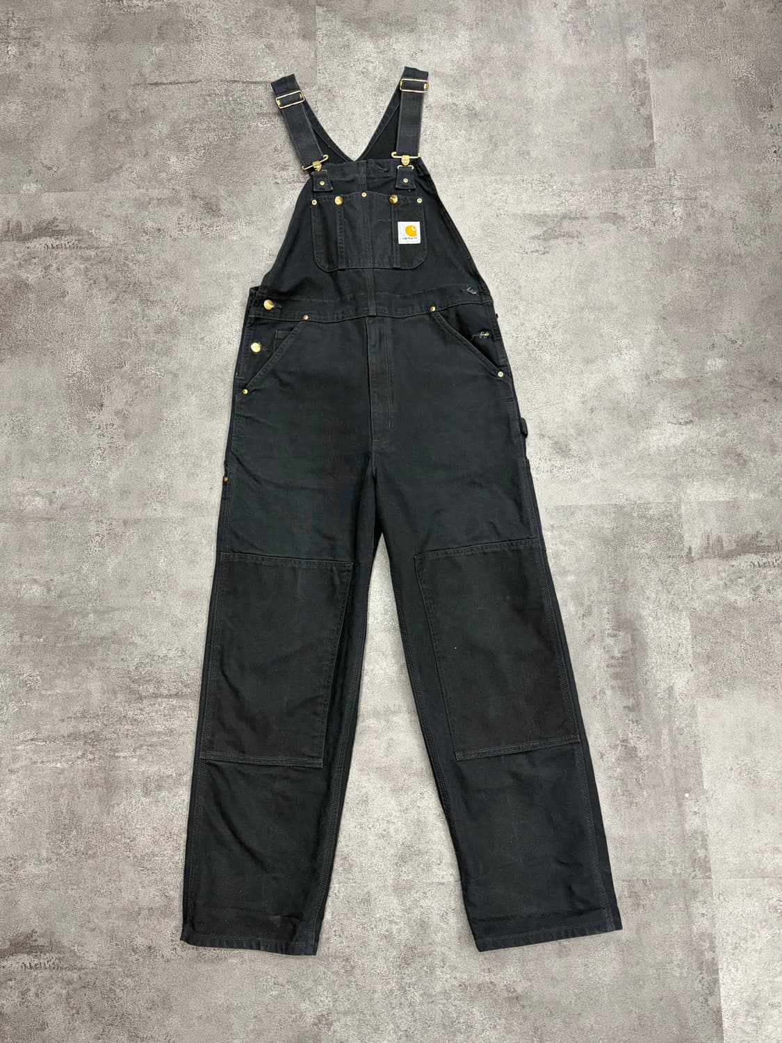 10s 칼하트 블랙 오버롤 더블니 팬츠 상품이미지1