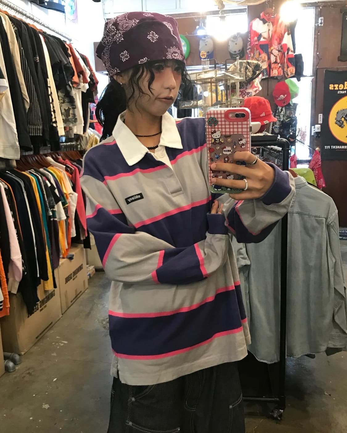 Stussy Stripe Pattern Rugby T-shirt  상품이미지4
