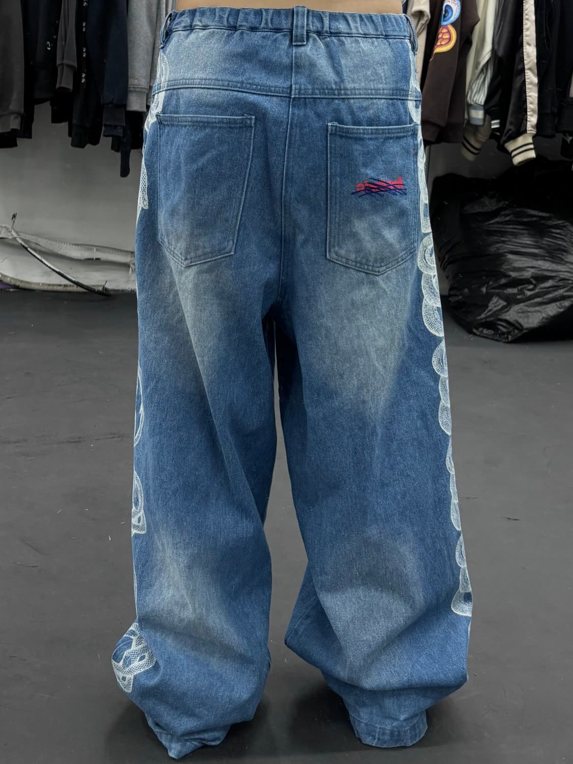 히스테릭 글래머 X 겐자이 스네이크 배기 데님팬츠 상품이미지5