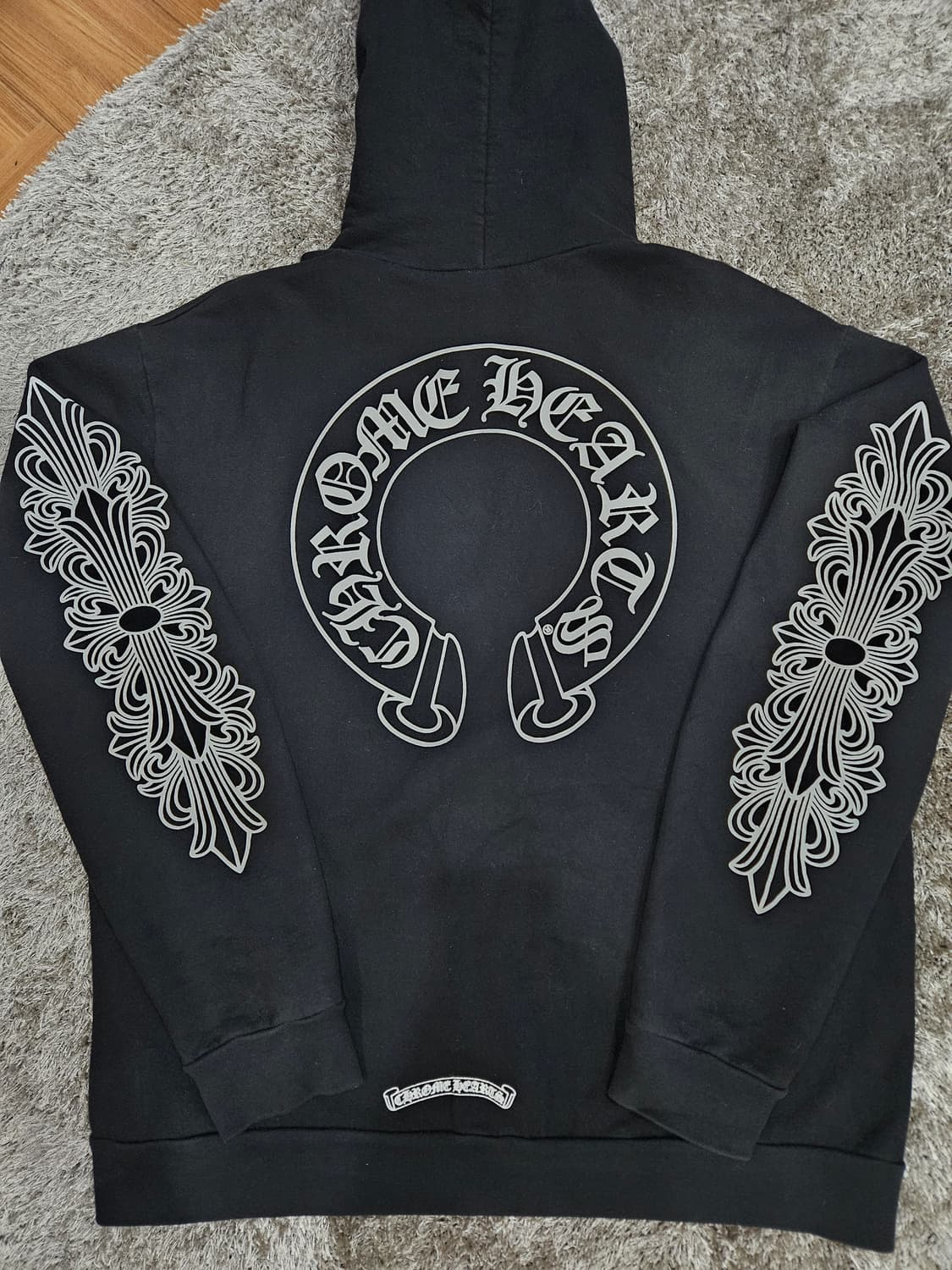 (정품)크롬하츠 홀스슈 플로랄 후드 L 판매합니다! 상품이미지2